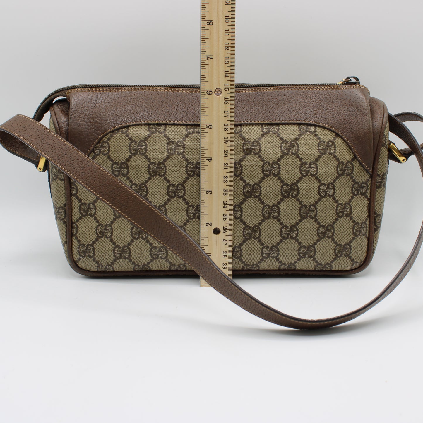 Gucci Petite Brown GG Supreme Monogram Crossbody Bag