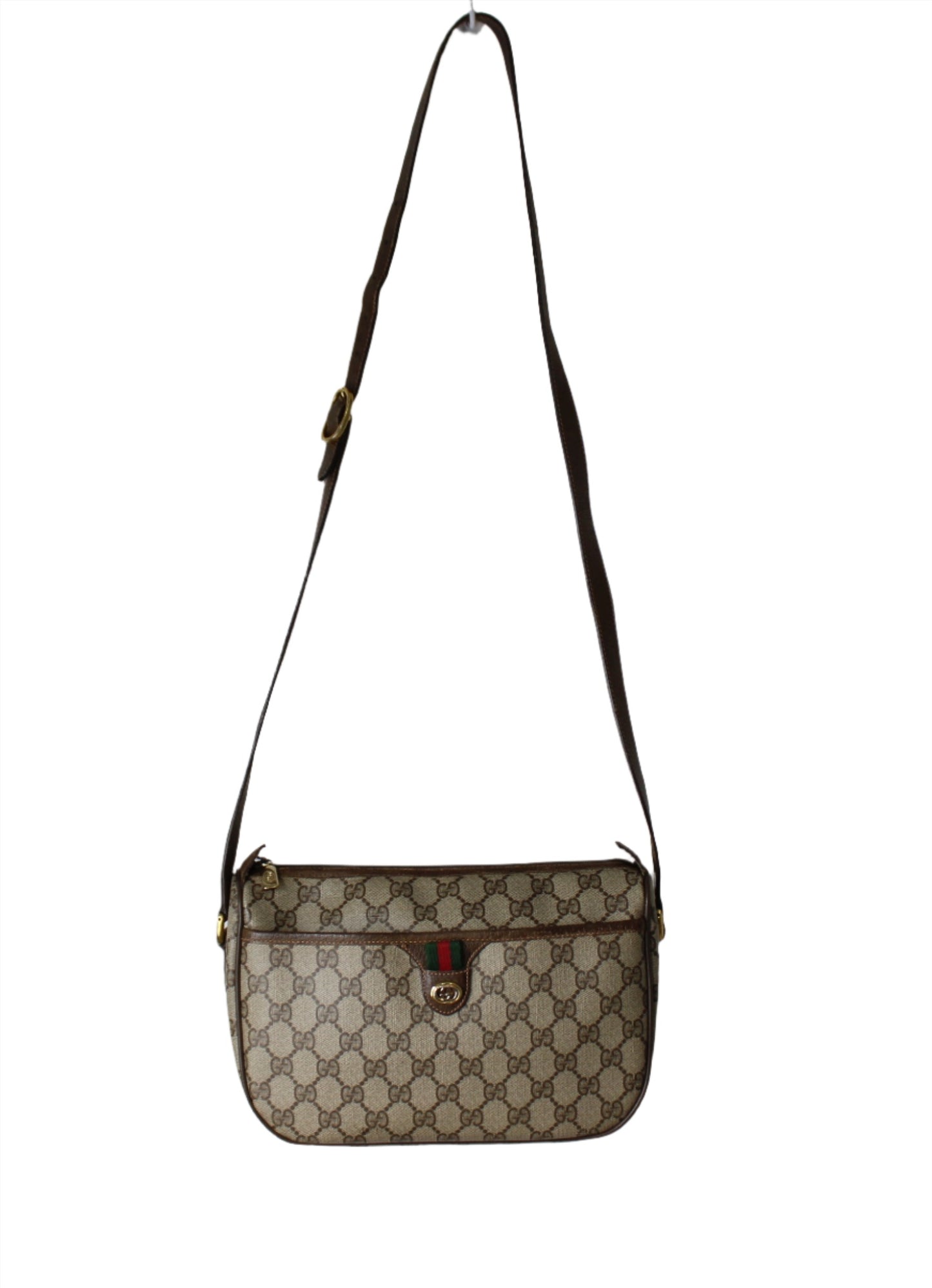 Gucci Petite Brown GG Sherry Line Ophidia Crossbody Bag