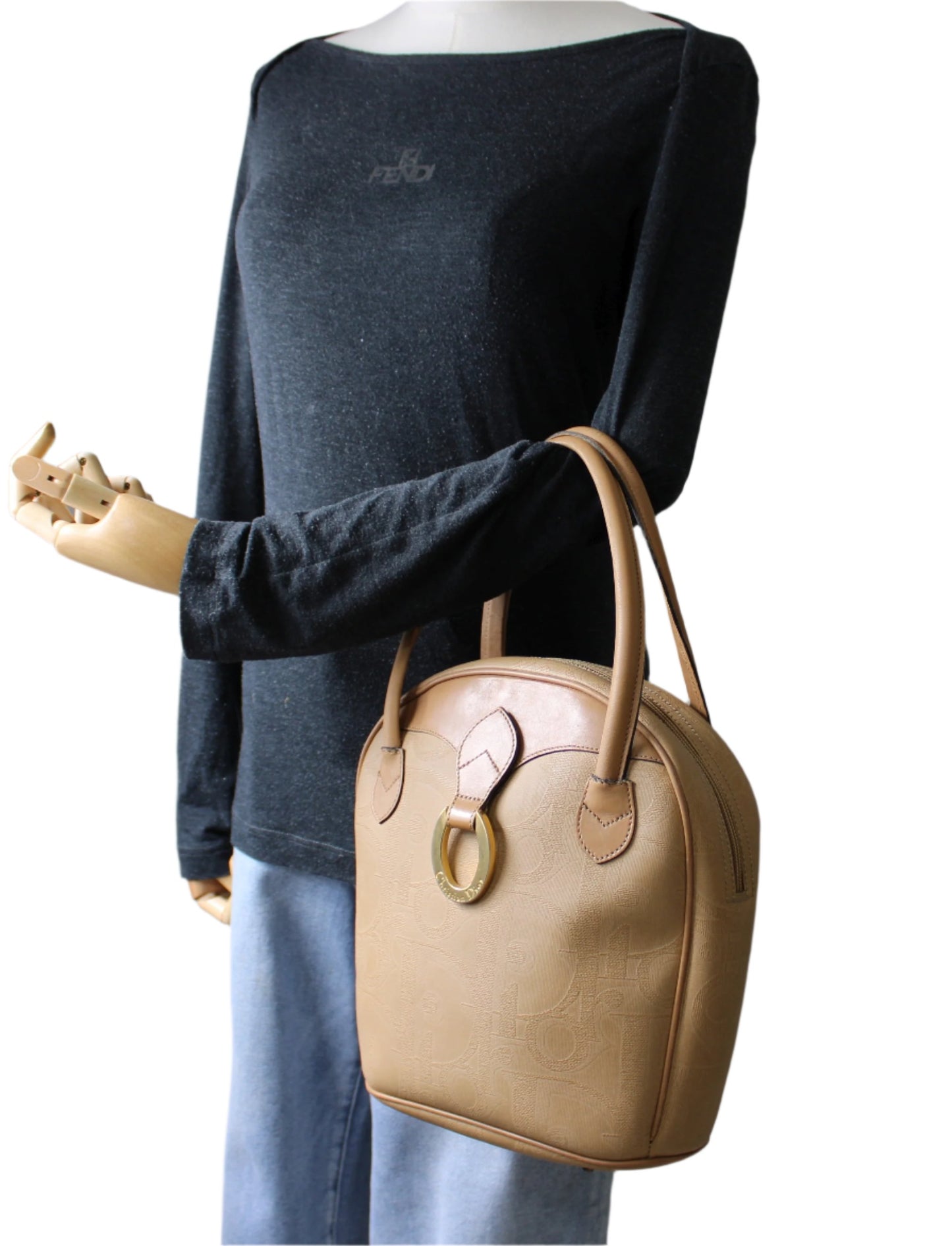 Christian Dior Tan Leather Diorissimo Tote Bag