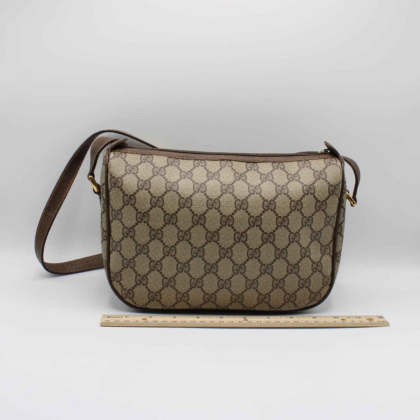 Gucci Petite Brown GG Sherry Line Ophidia Crossbody Bag