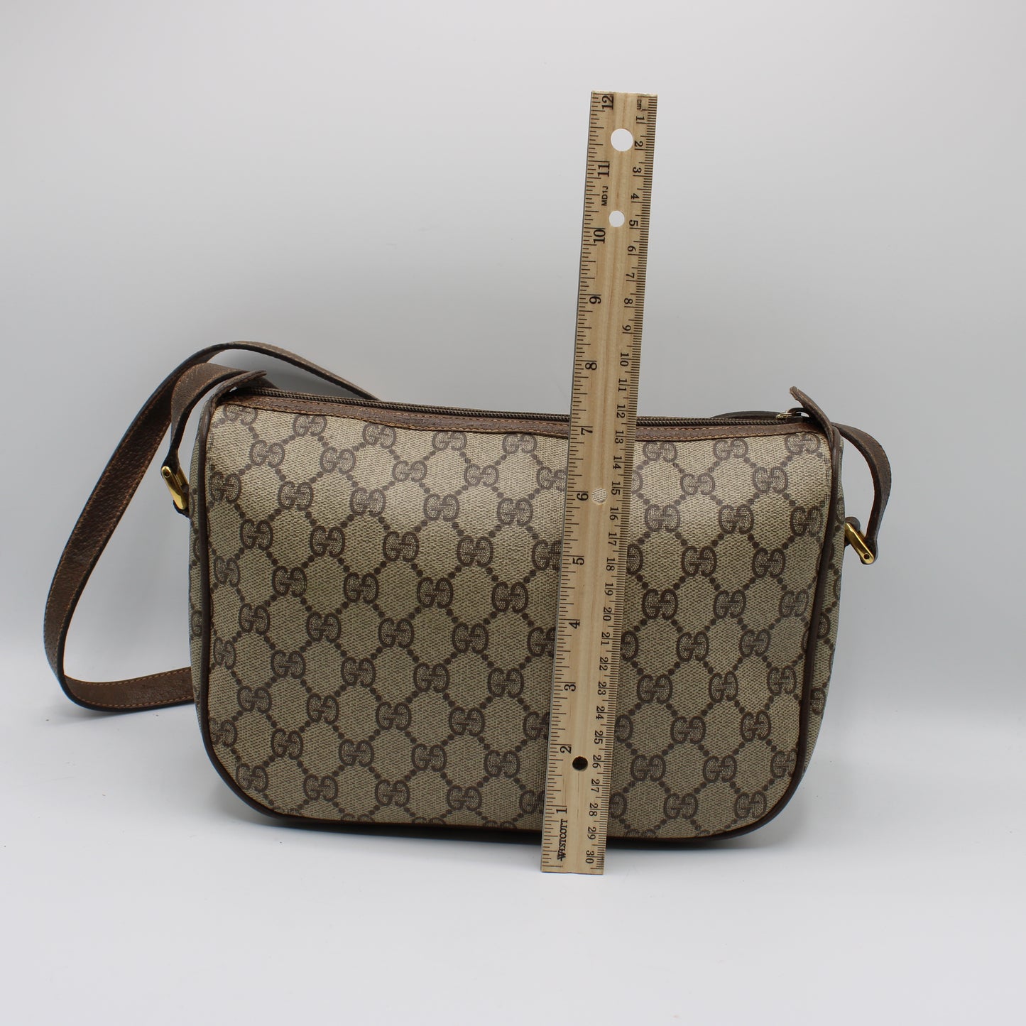 Gucci Petite Brown GG Sherry Line Ophidia Crossbody Bag