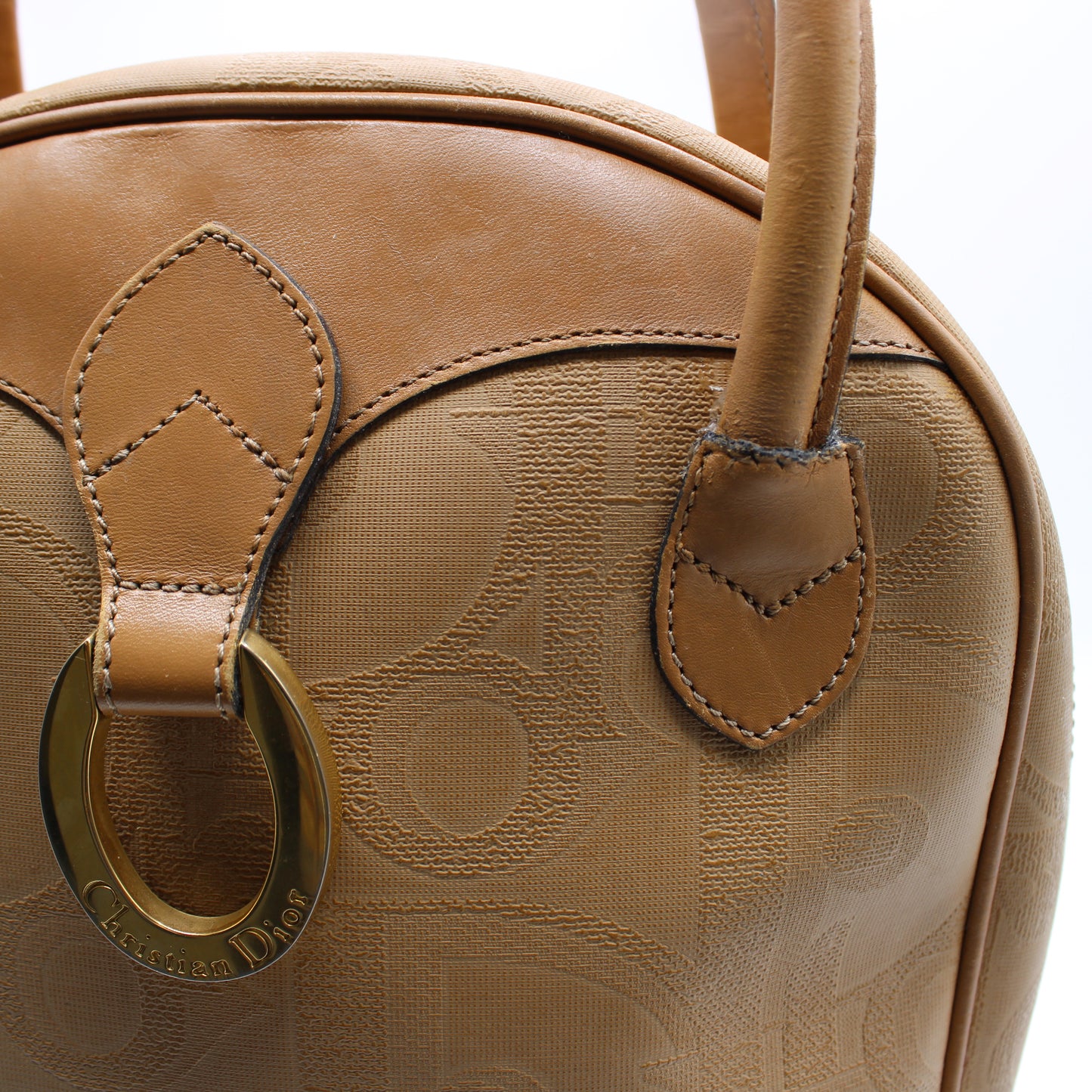 Christian Dior Tan Leather Diorissimo Tote Bag