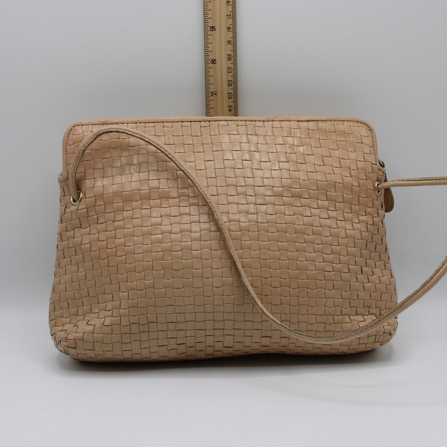 Fendi Beige Woven FF Leather Crossbody 1974 Bag