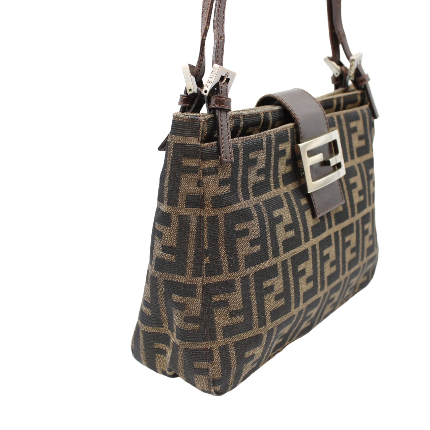 Fendi Brown Zucca FF Canvas Mamma Baguette Bag