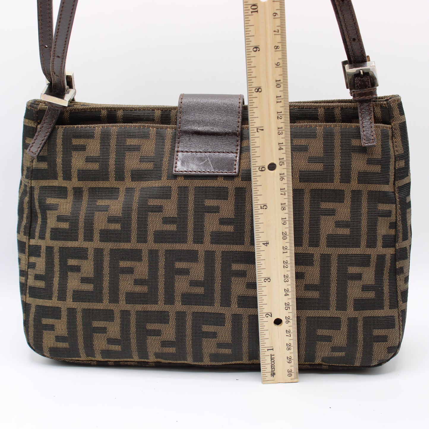 Fendi Brown Zucca FF Canvas Mamma Baguette Bag