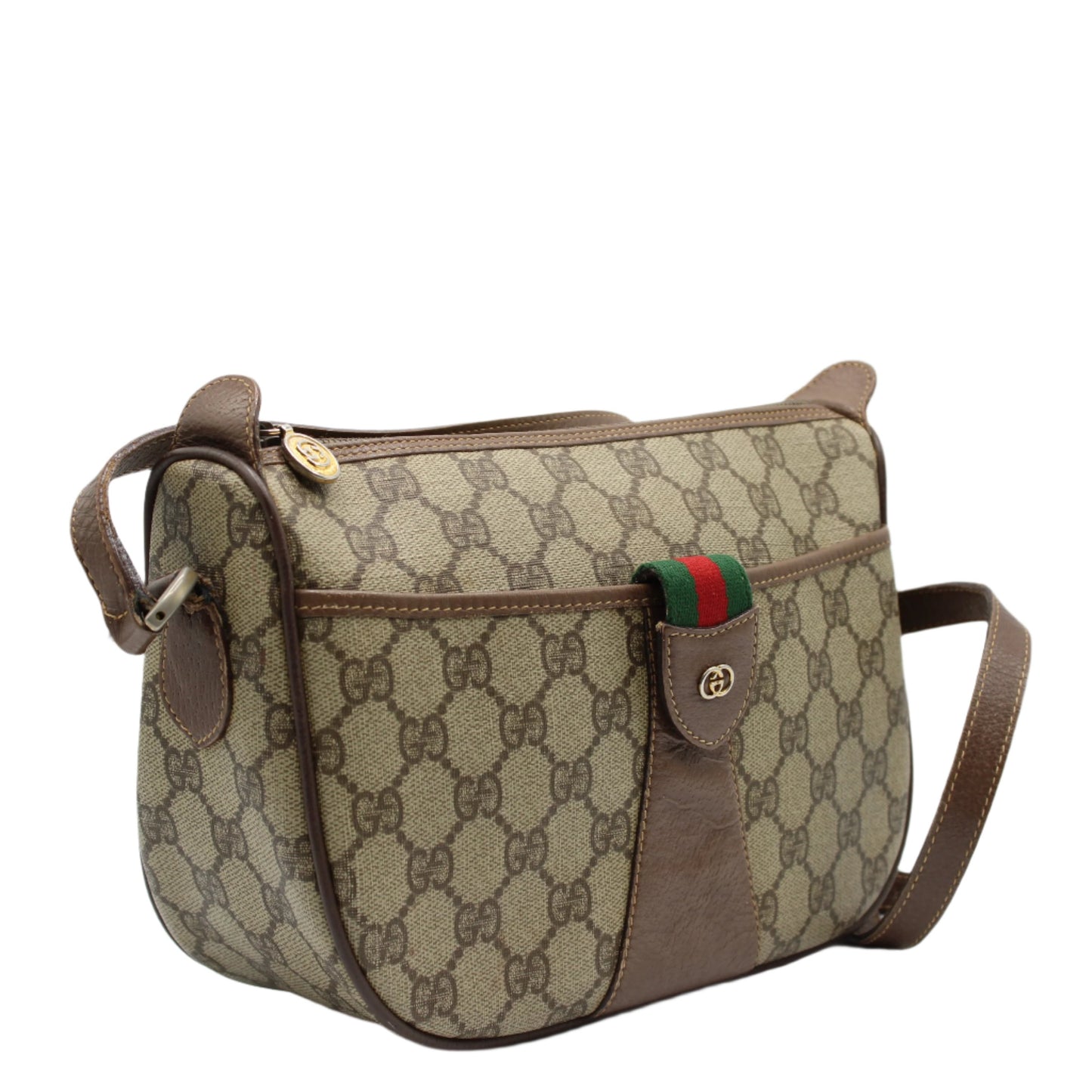 Gucci Brown GG Supreme Ophidia Crossbody Bag