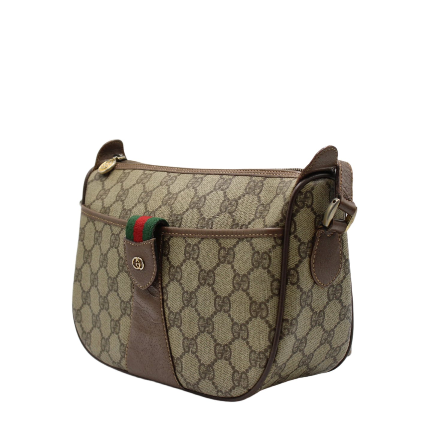 Gucci Brown GG Supreme Ophidia Crossbody Bag