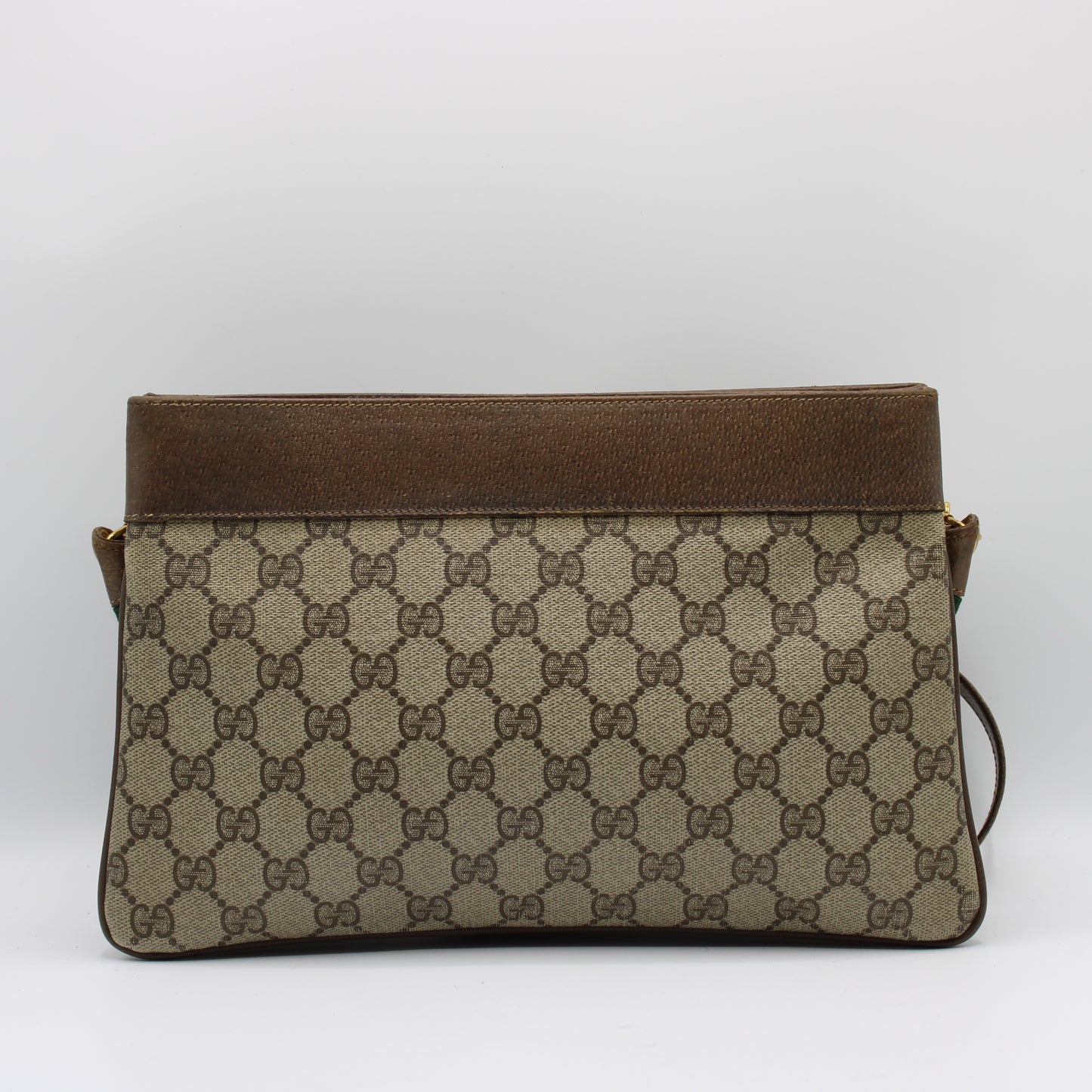 Gucci Brown GG Supreme Canvas Crossbody Bag Adjustable Strap