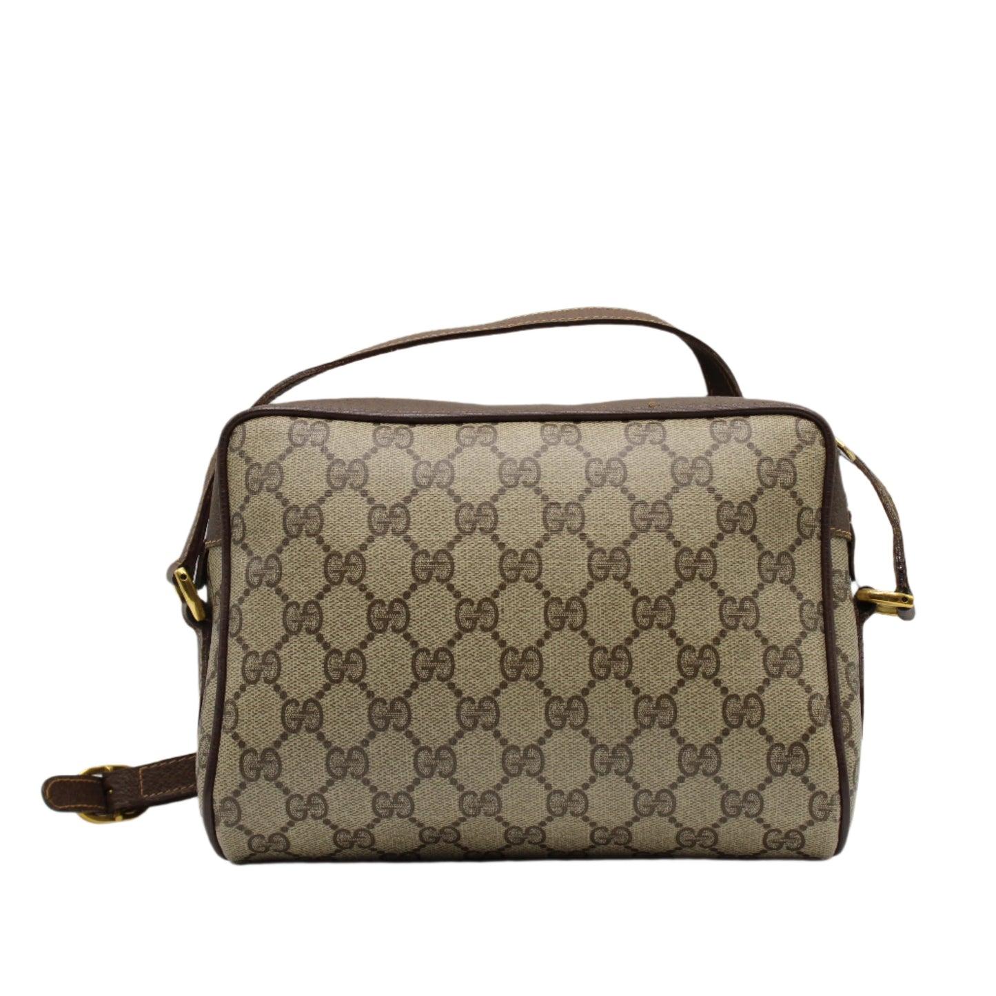 Gucci Ophidia GG Supreme Canvas Crossbody Bag Zippered Compartment