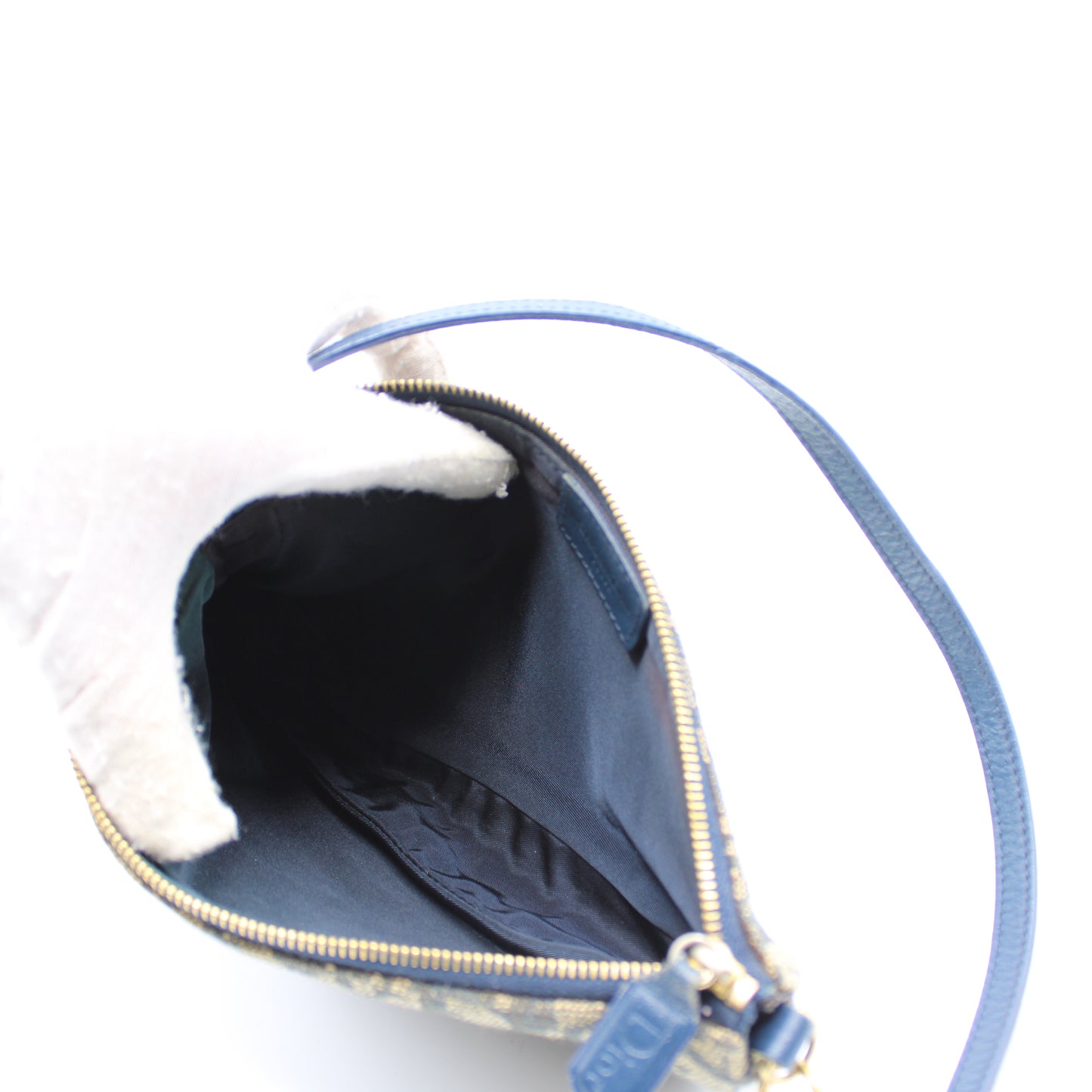 Christian Dior Dark Navy Diorissimo Trotter Saddle Pouch Bag