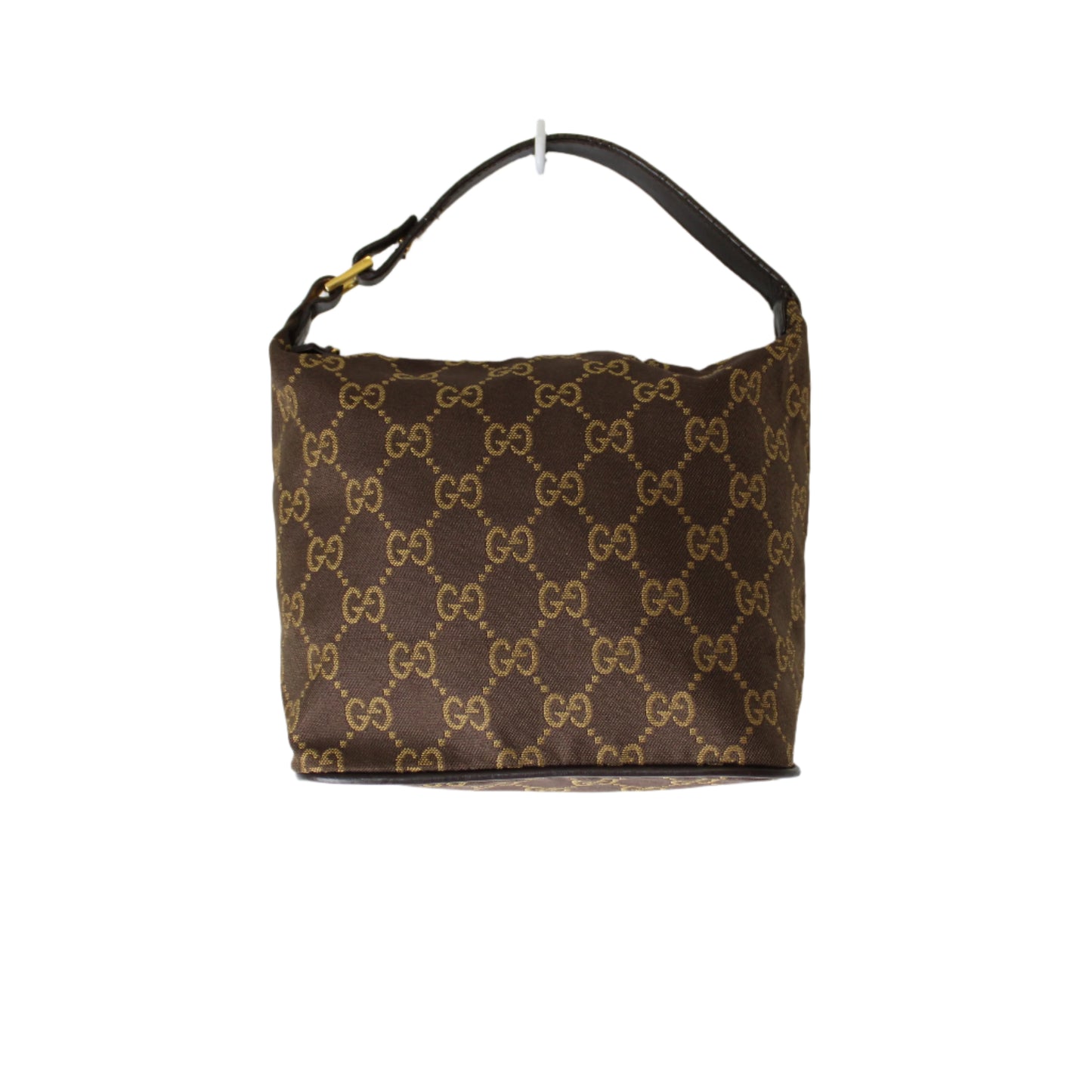 Gucci Brown GG Canvas Top Handle Pouch Bag