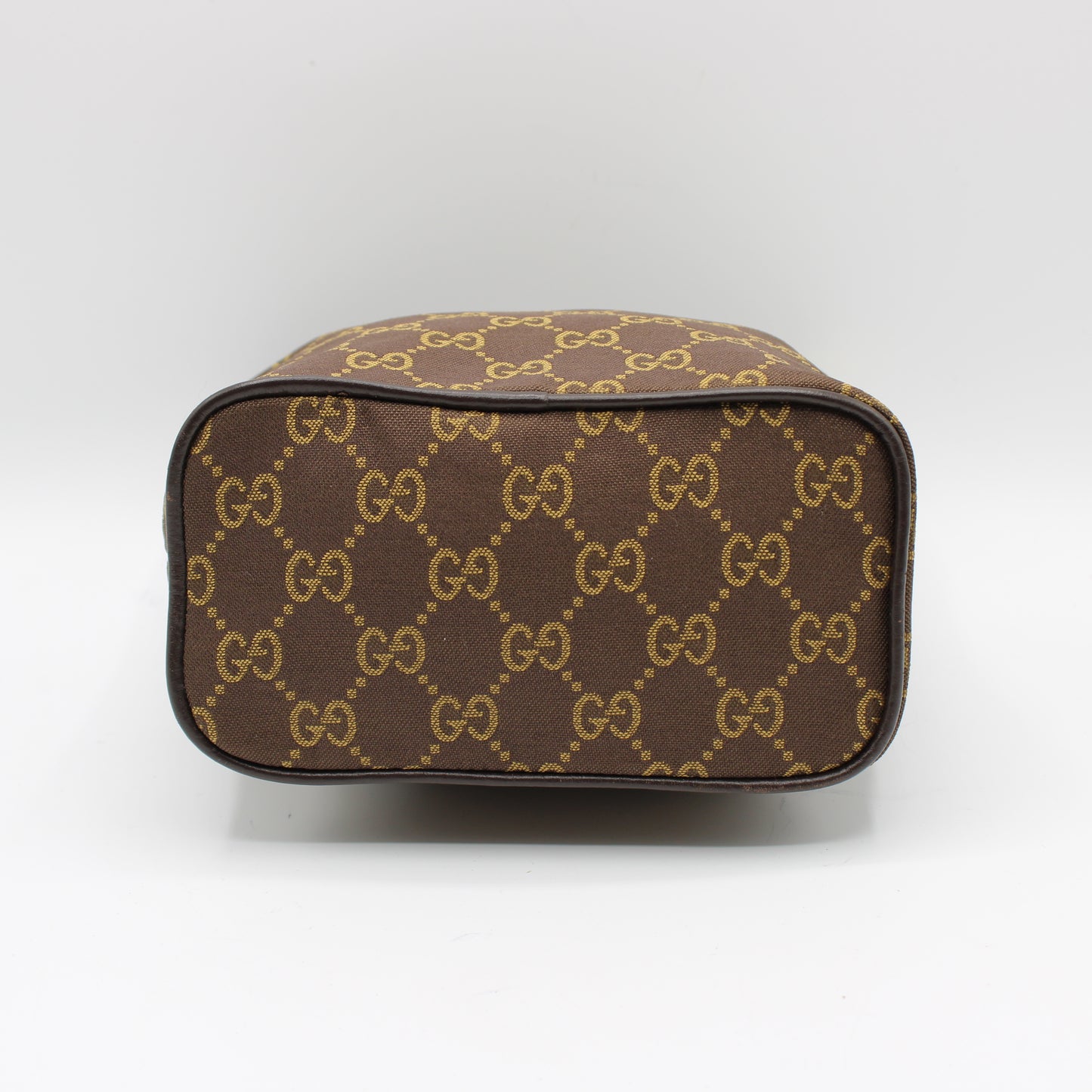 Gucci Brown GG Canvas Top Handle Pouch Bag