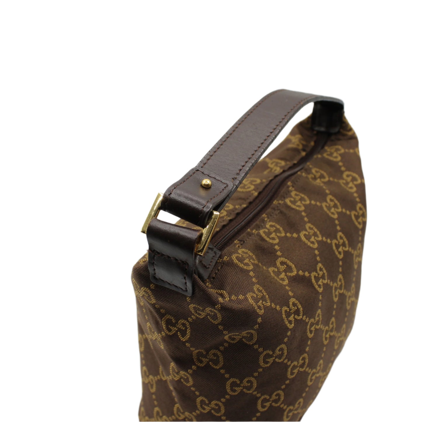 Gucci Brown GG Canvas Top Handle Pouch Bag