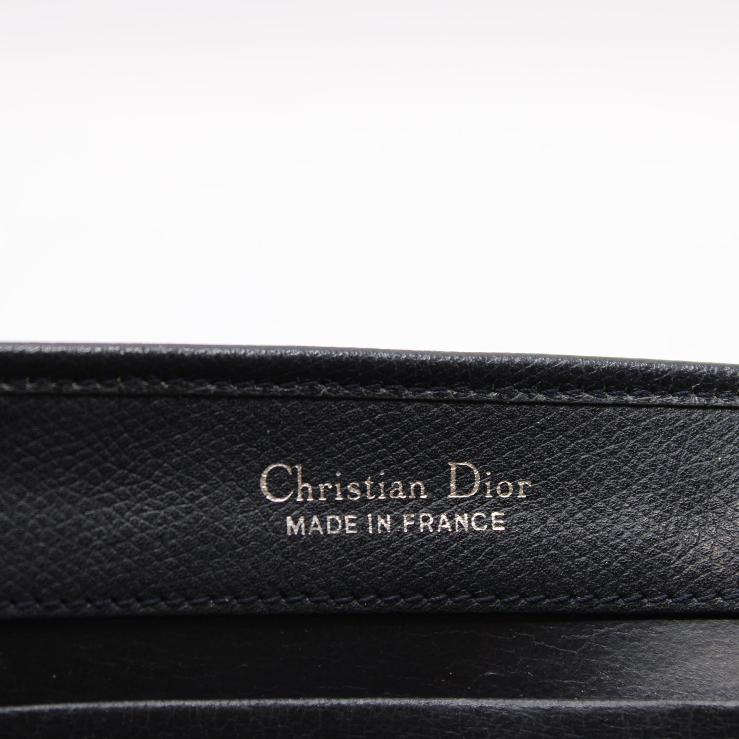 Christian Dior Navy Leather Flap Crossbody Bag