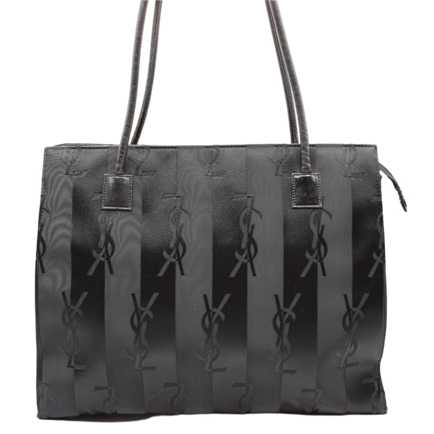 Yves Saint Laurent Black Monogram Cloth Tote Bag