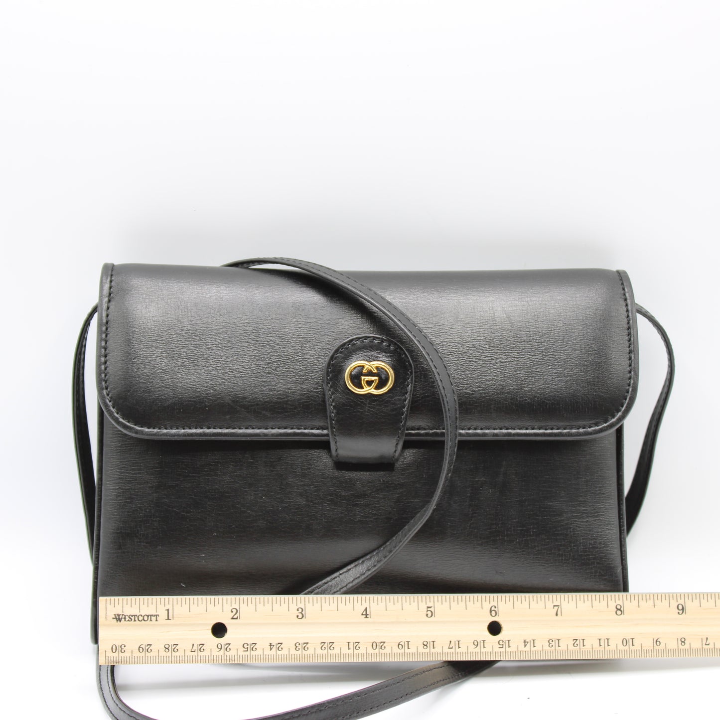 Gucci Black Leather Marmont Crossbody Bag