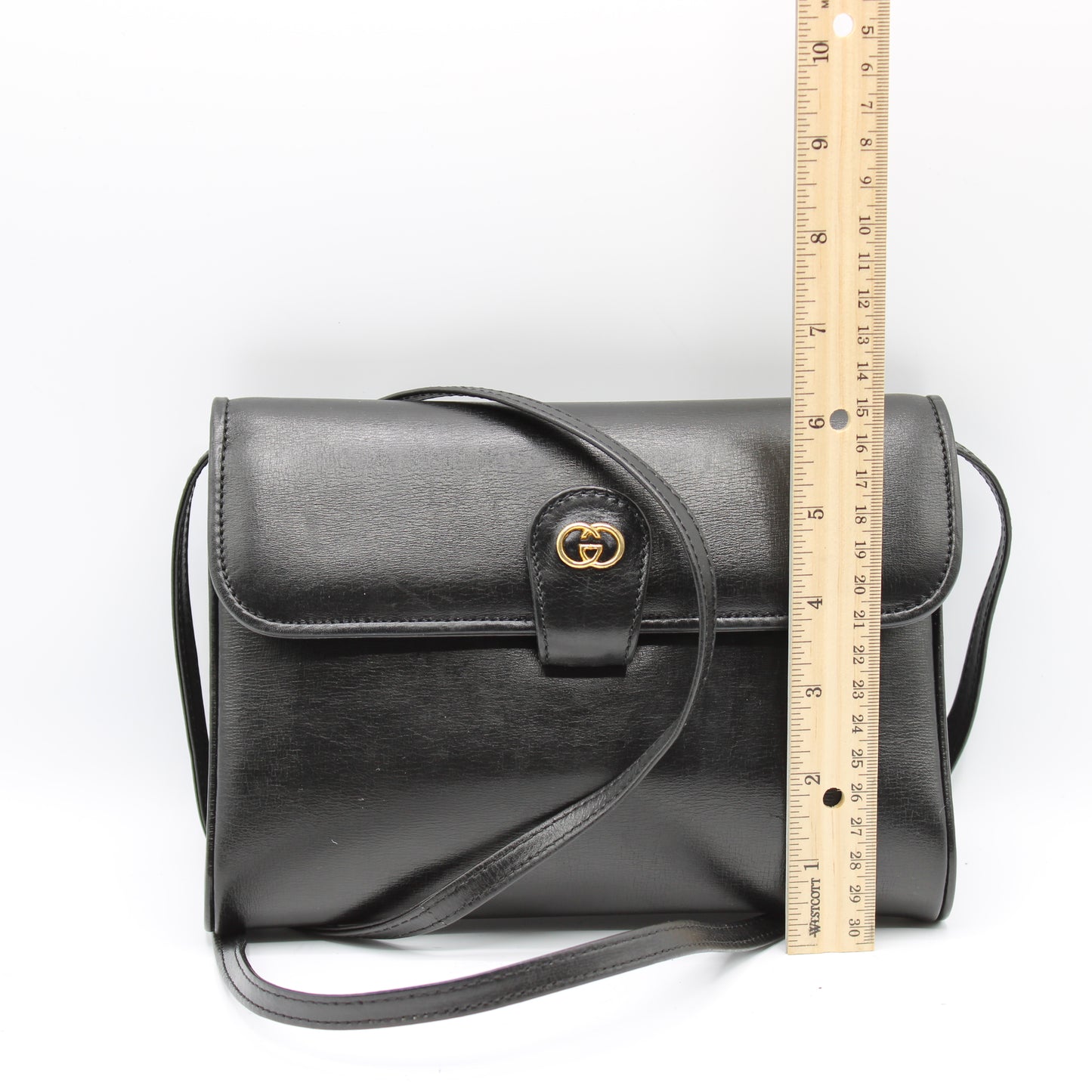 Gucci Black Leather Marmont Crossbody Bag