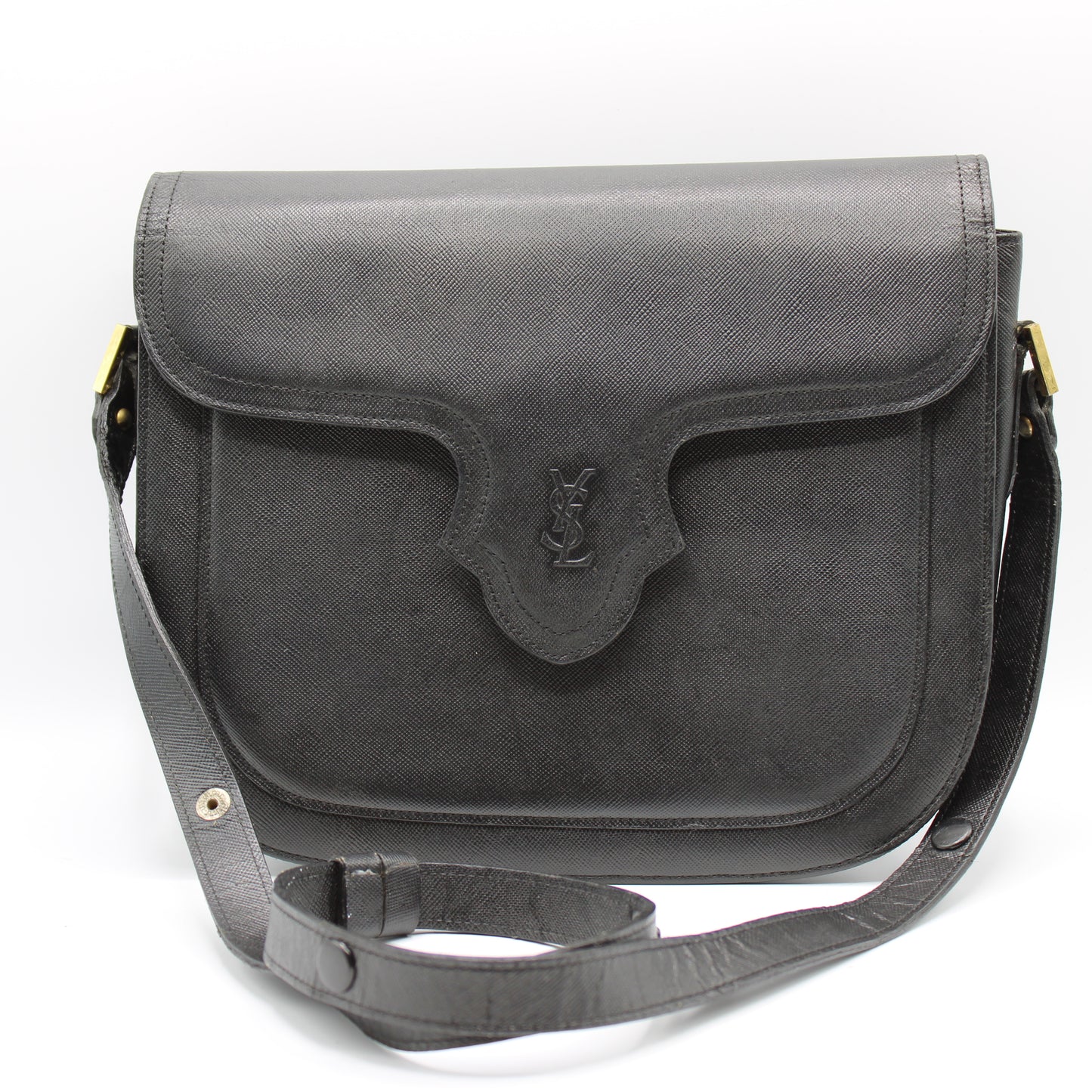 Yves Saint Laurent Black Leather Flap Crossbody Bag #2