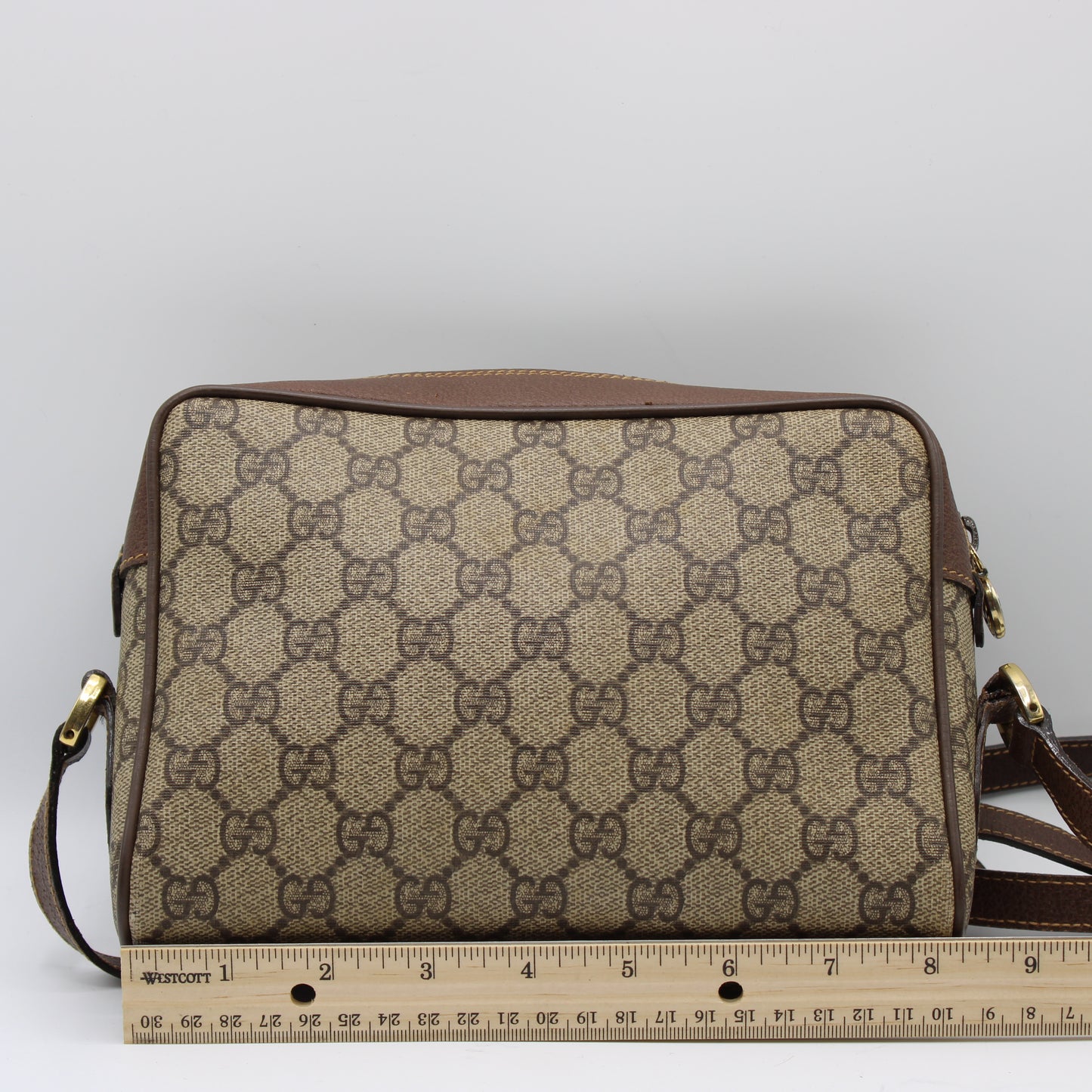 Gucci Ophidia GG Supreme Canvas Leather Crossbody Bag