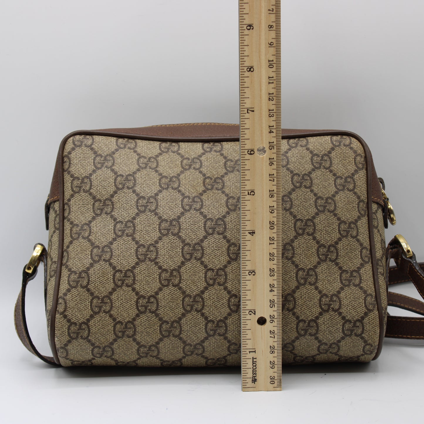 Gucci Ophidia GG Supreme Canvas Leather Crossbody Bag