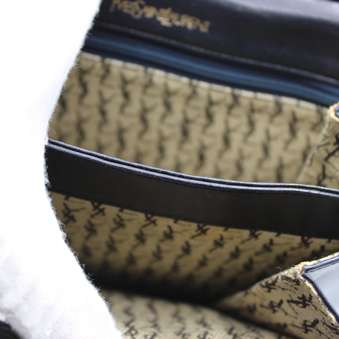 Yves Saint Laurent Black Leather Crossbody Flap Bag
