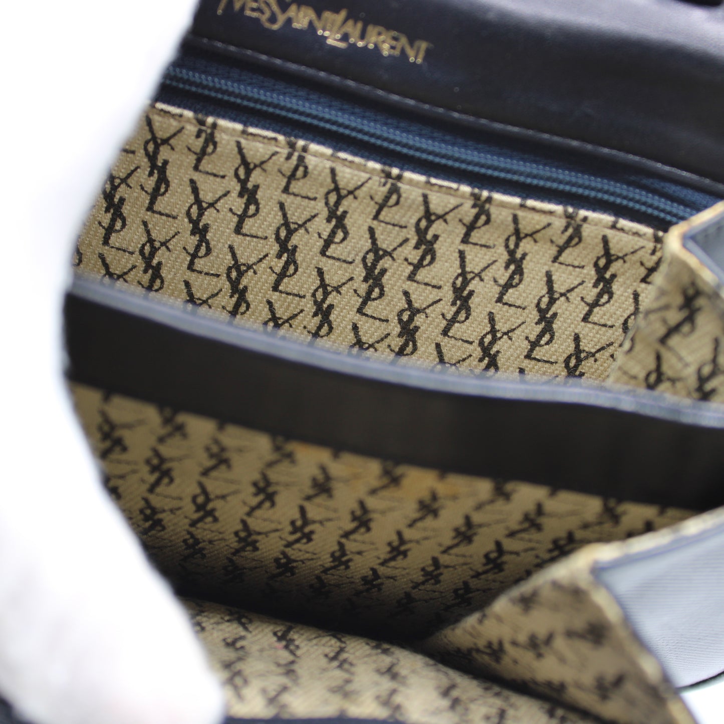 Yves Saint Laurent Black Leather Crossbody Flap Bag