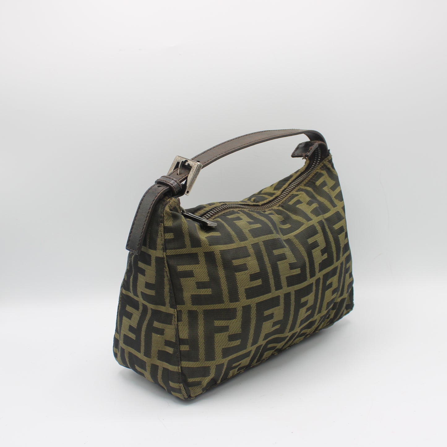 Fendi Brown Zucca Canvas Mini Hand Bag
