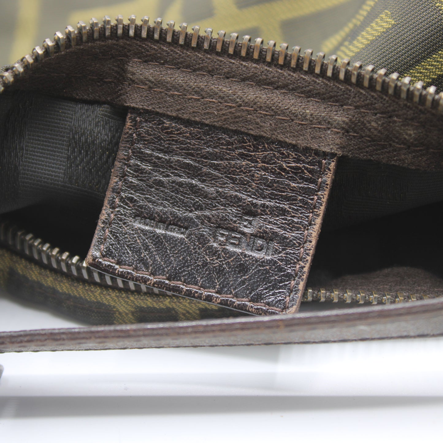 Fendi Brown Zucca Canvas Mini Hand Bag