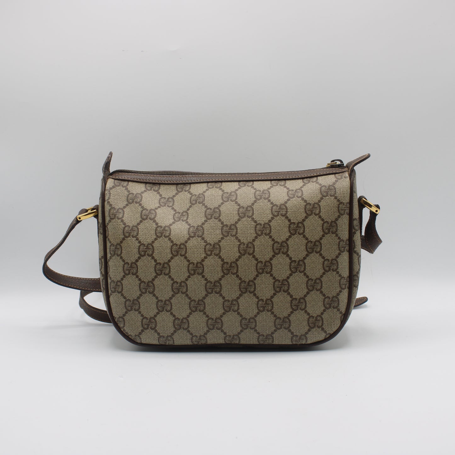 Gucci Brown Ophidia GG Supreme Canvas Leather Crossbody Bag