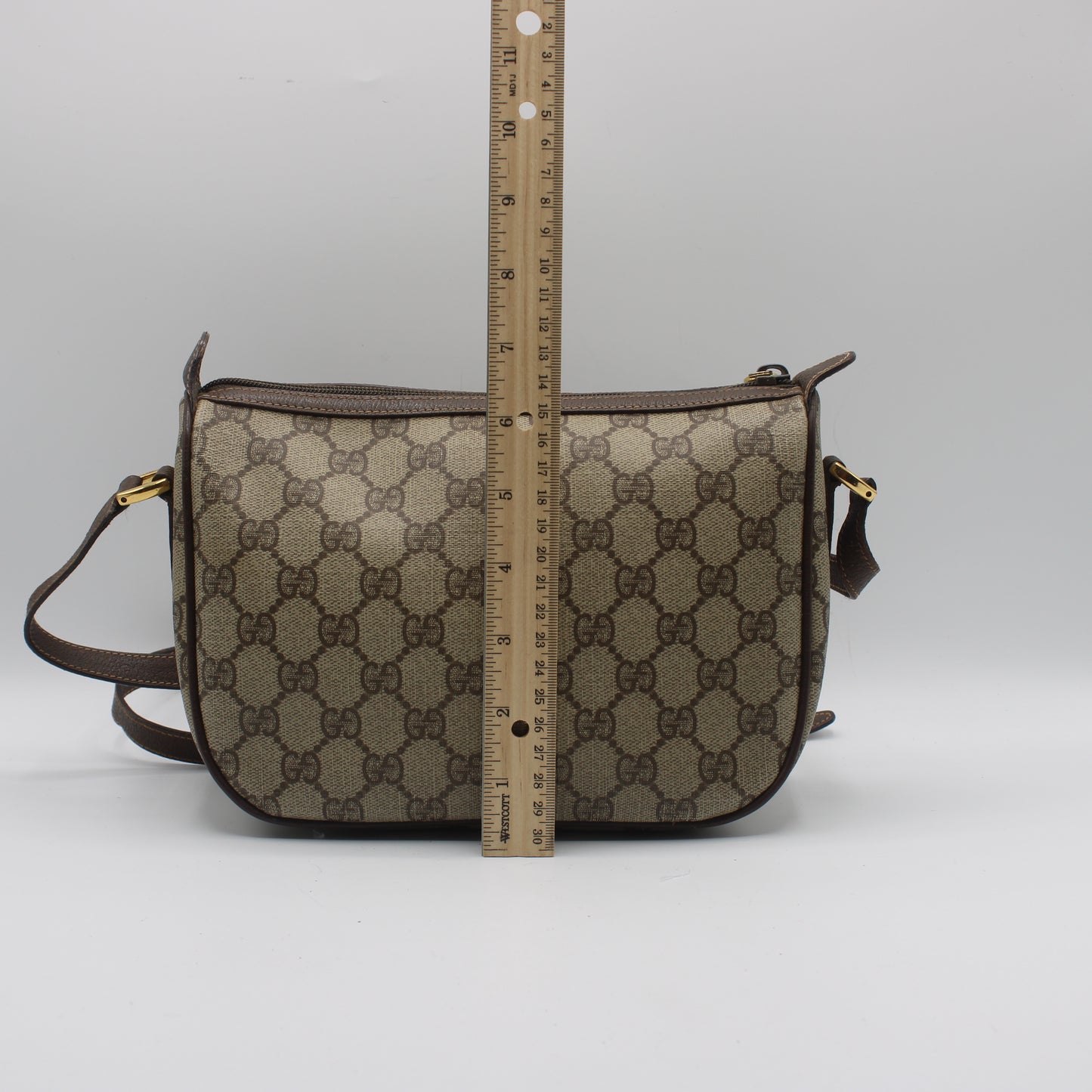 Gucci Brown Ophidia GG Supreme Canvas Leather Crossbody Bag