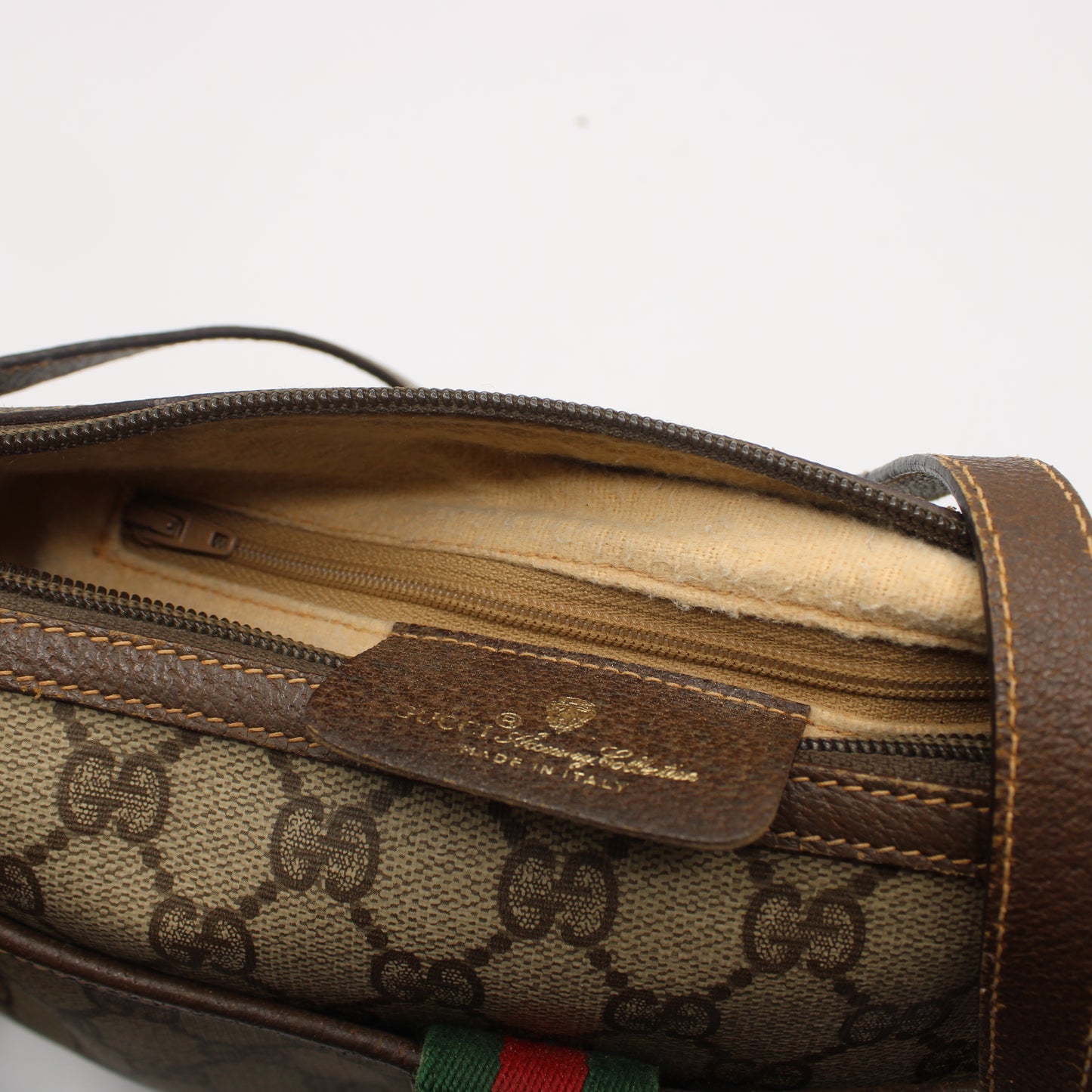 Gucci Brown Ophidia GG Supreme Canvas Leather Crossbody Bag