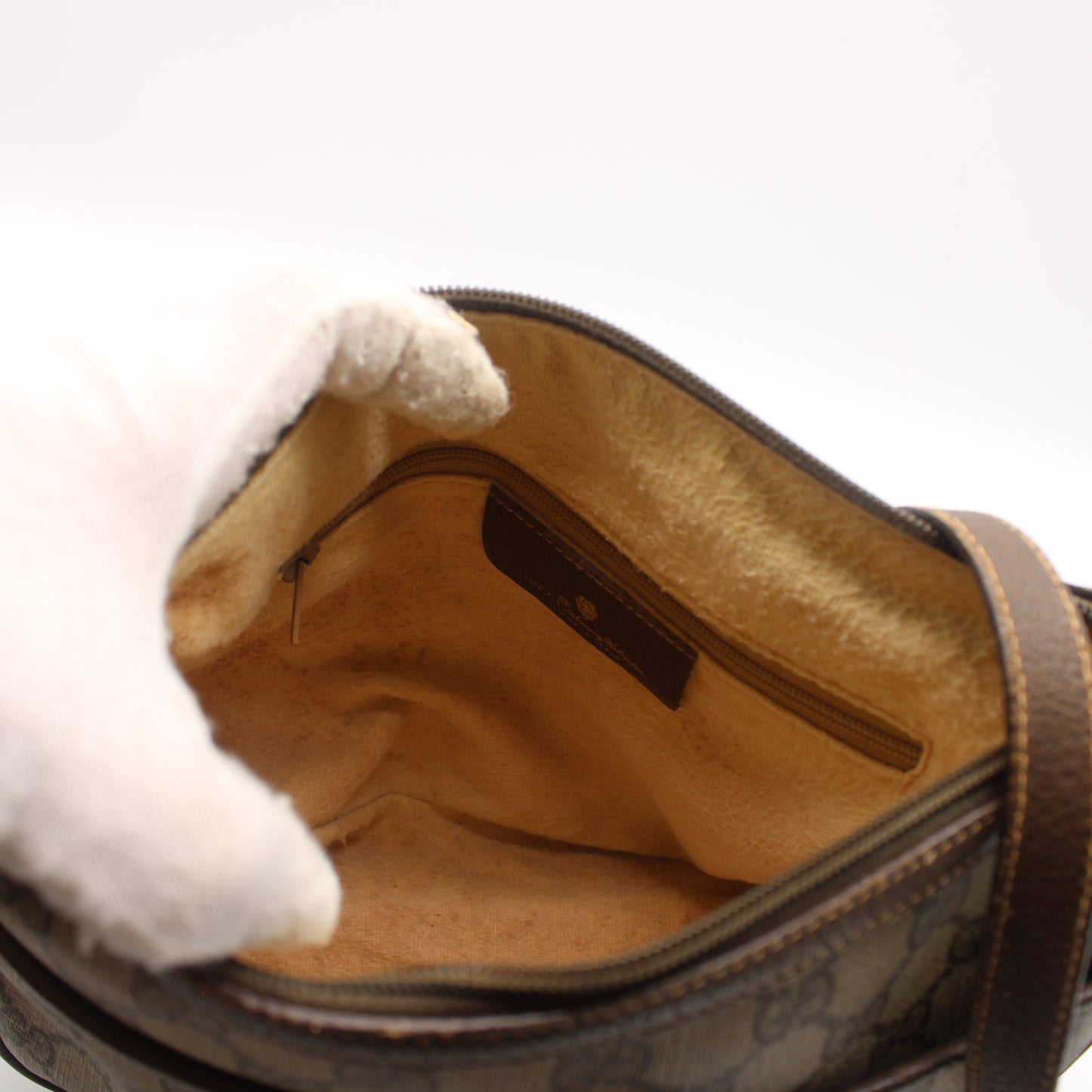 Gucci Brown Ophidia GG Supreme Canvas Leather Crossbody Bag