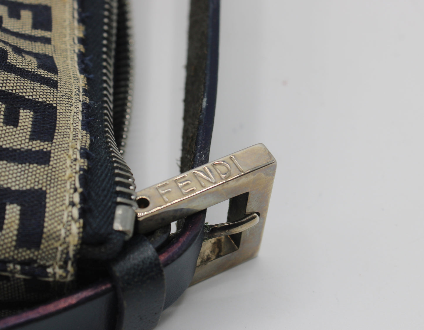 Fendi Brown Zucca Zucchino Canvas Shoulder Bag