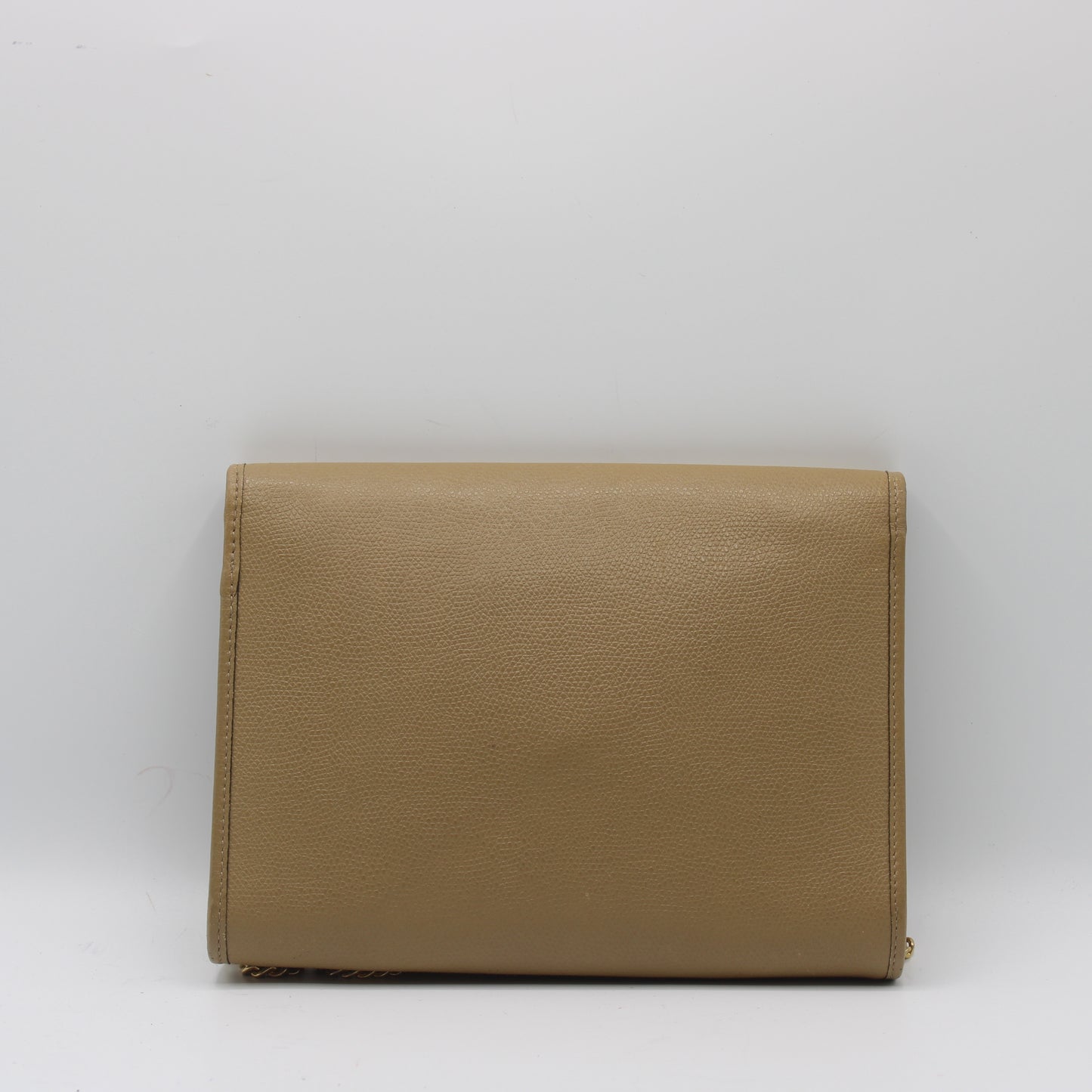 Christian Dior Beige Grained Leather Chain Crossbody Bag