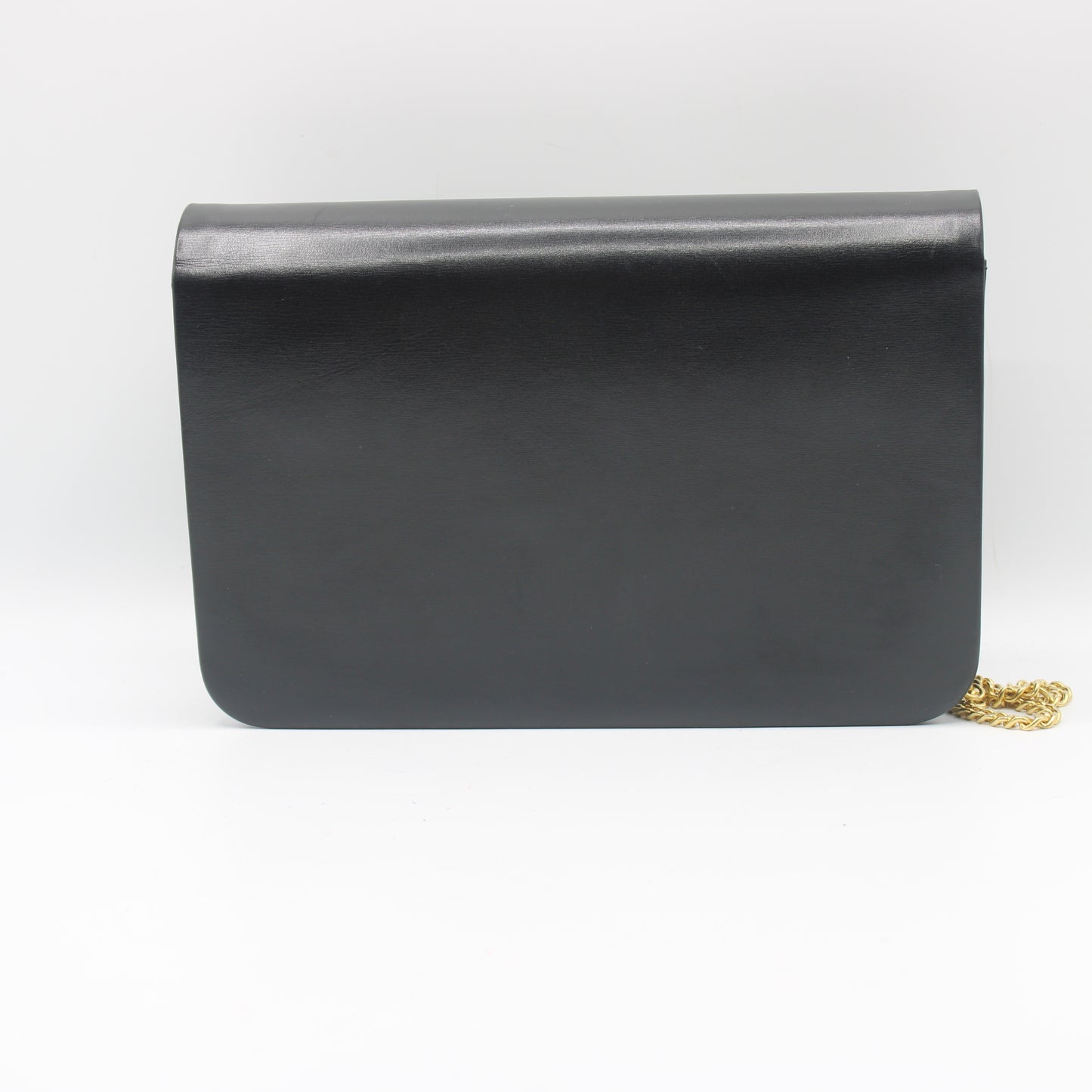 Christian Dior Black Leather Gold Chain Flap Shoulder Bag