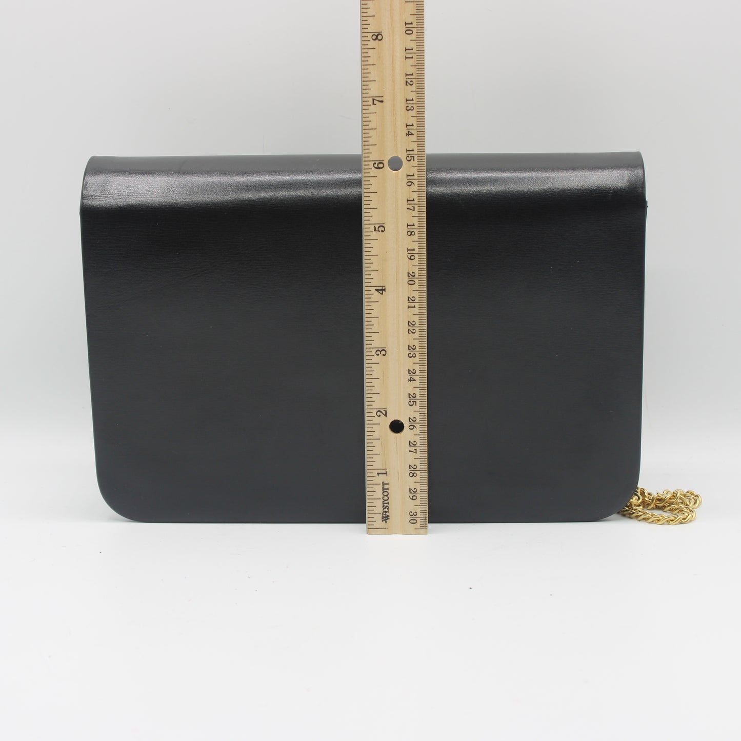 Christian Dior Black Leather Gold Chain Flap Shoulder Bag