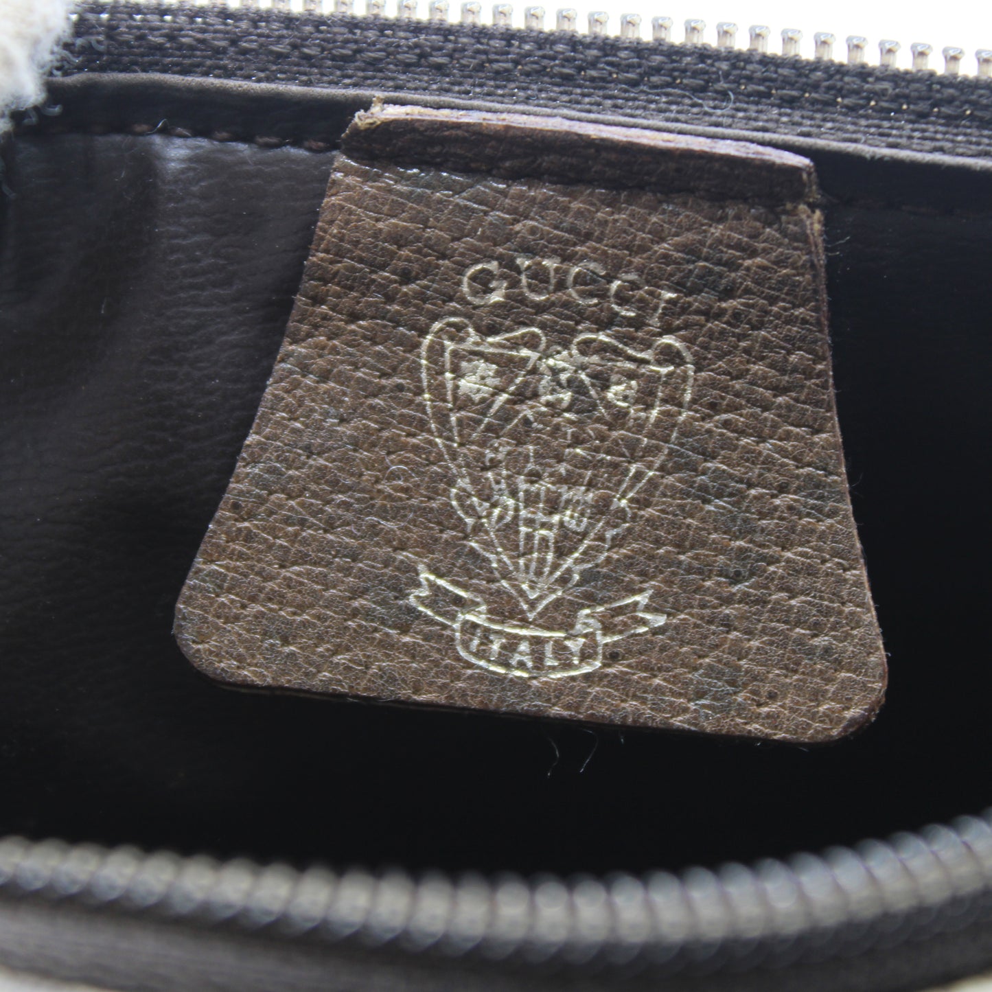 Gucci Beige Brown GG Supreme Canvas Leather Crossbody Bag