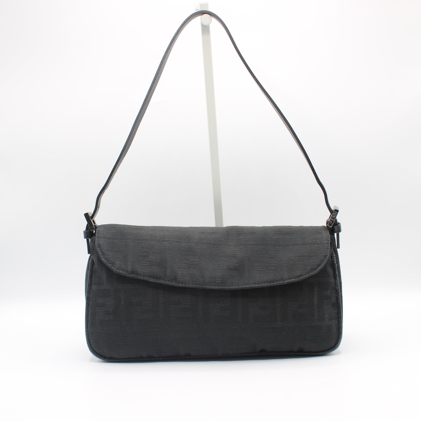 Fendi Black Zucca Canvas Shoulder Bag