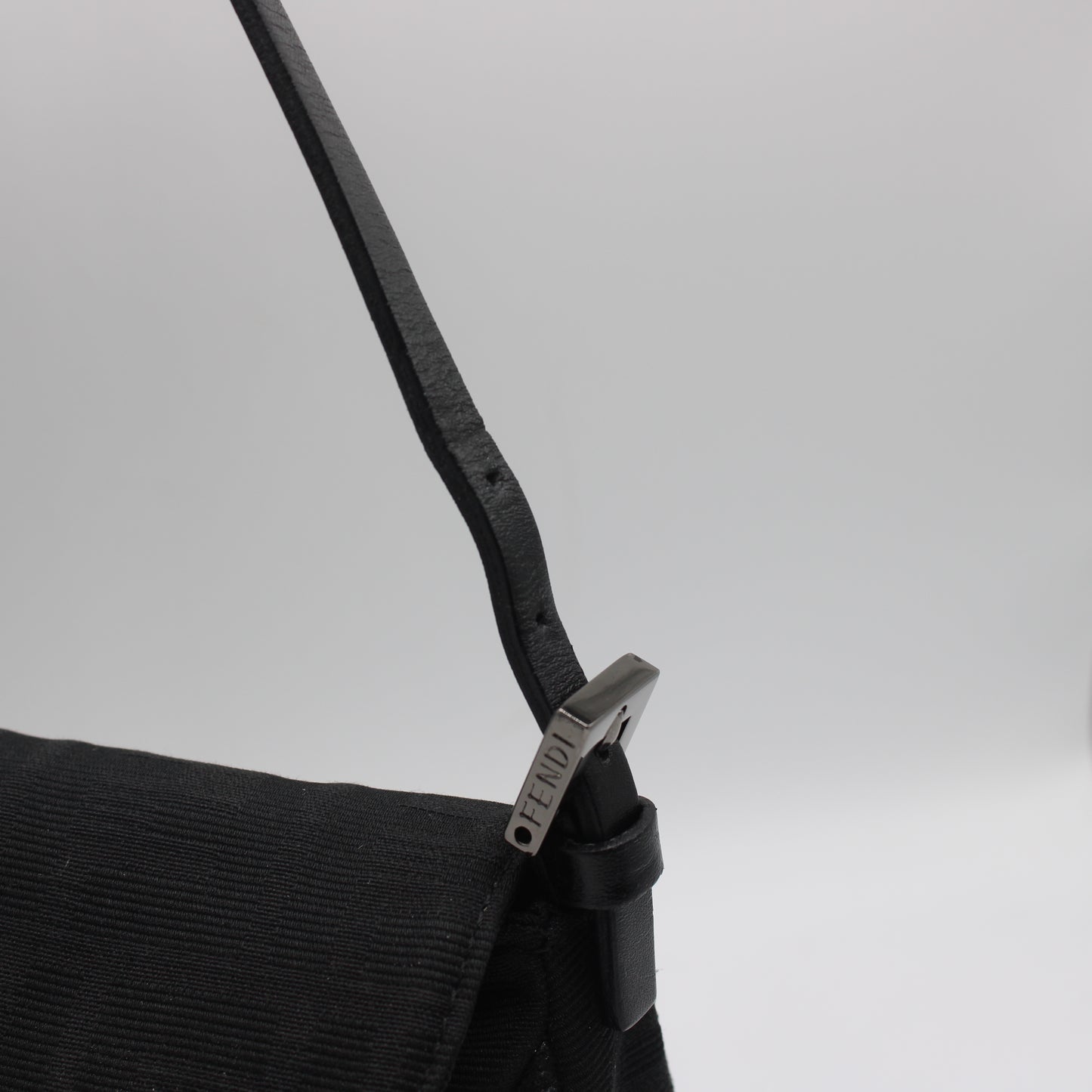 Fendi Black Zucca Canvas Shoulder Bag