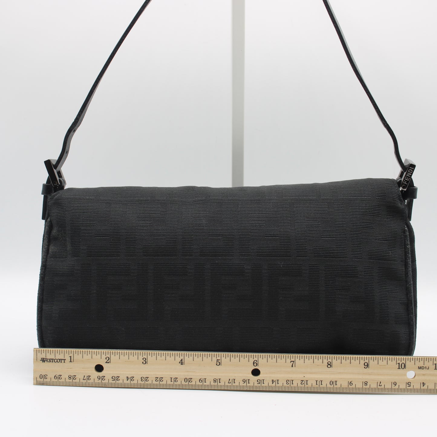 Fendi Black Zucca Canvas Shoulder Bag