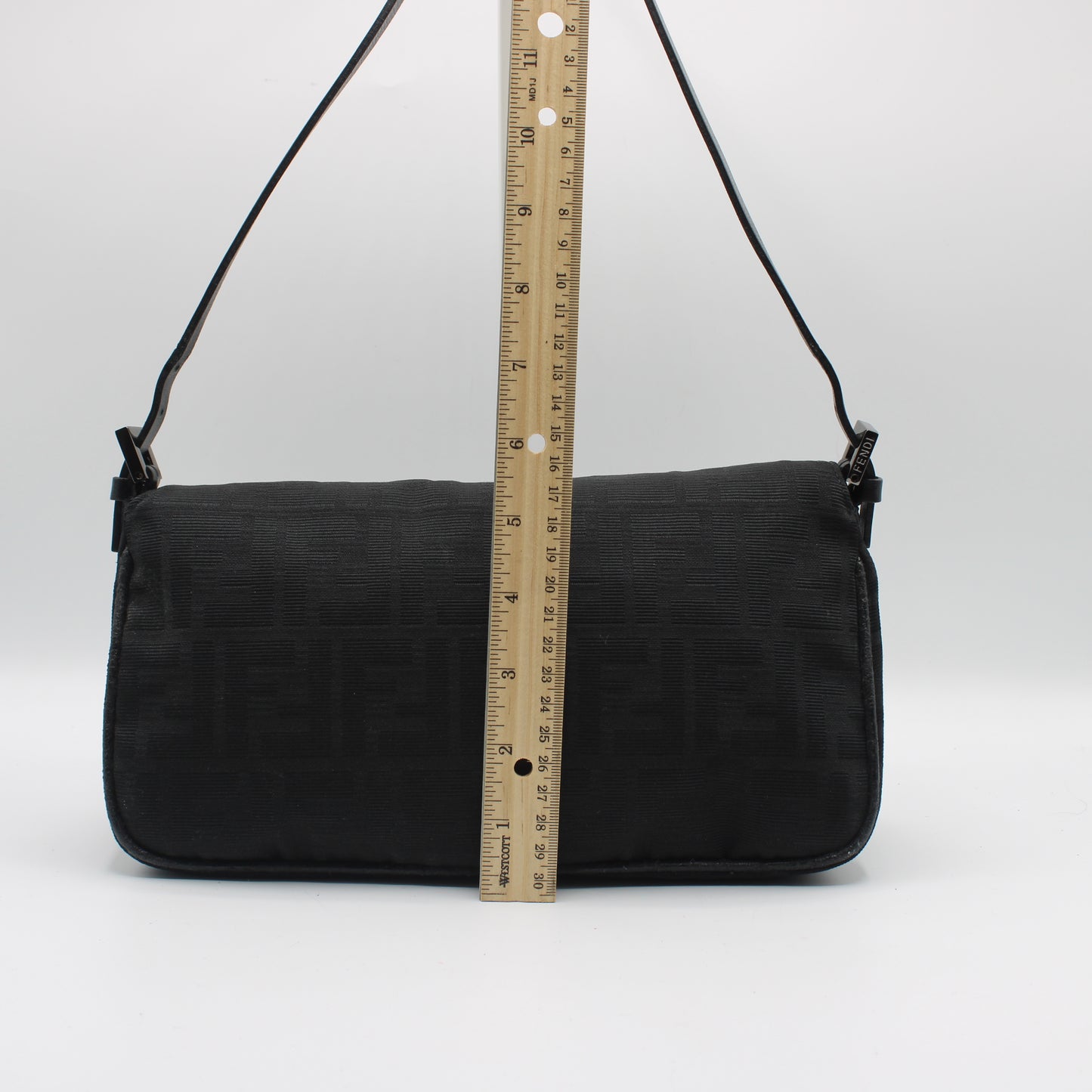 Fendi Black Zucca Canvas Shoulder Bag