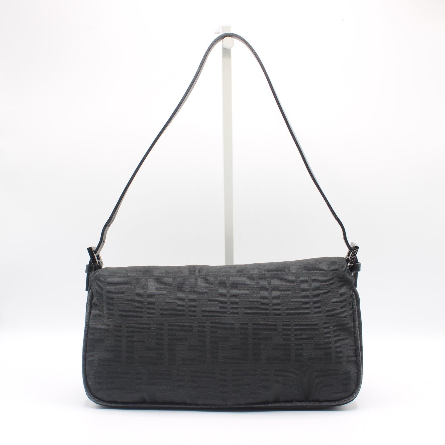 Fendi Black Zucca Canvas Shoulder Bag