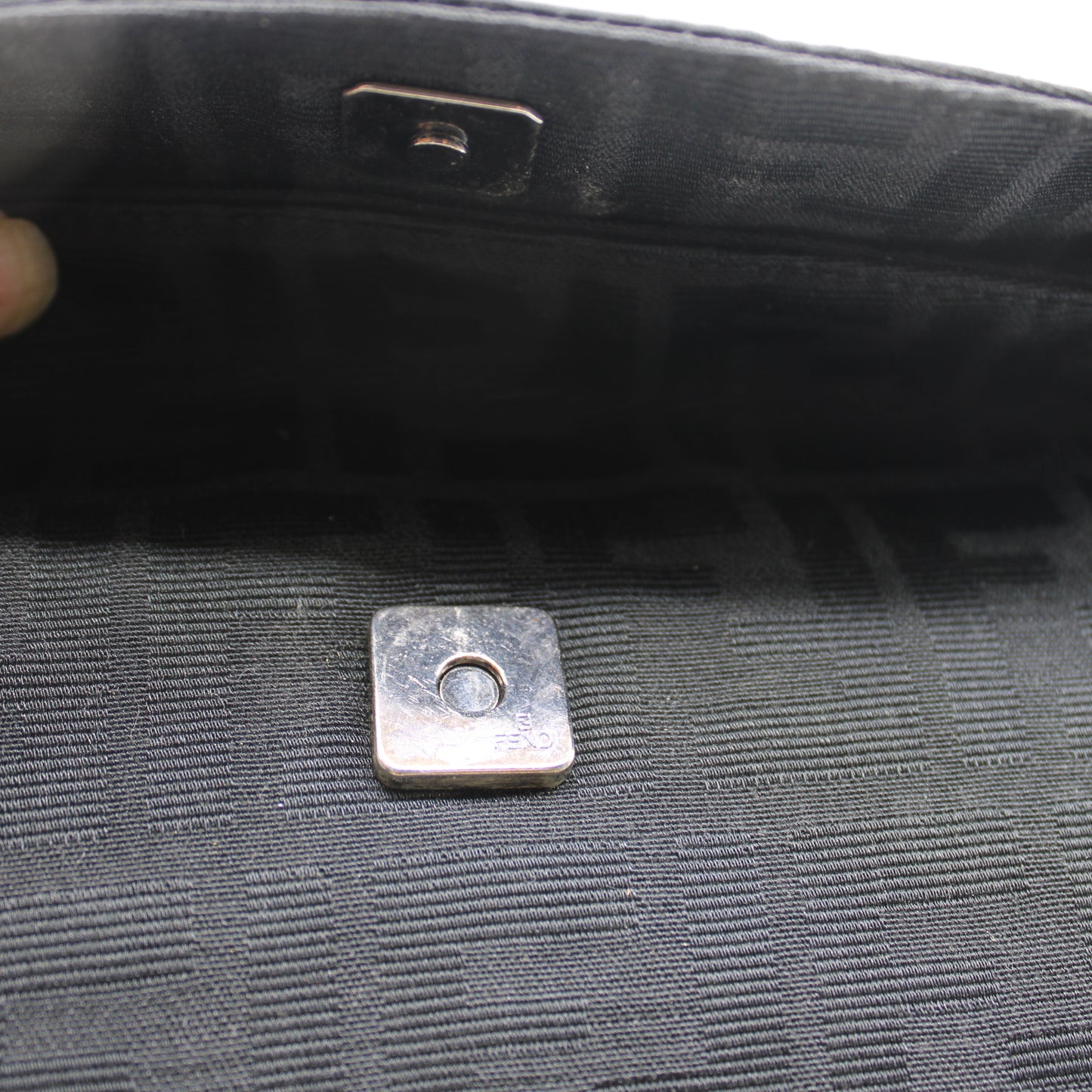 Fendi Black Zucca Canvas Shoulder Bag