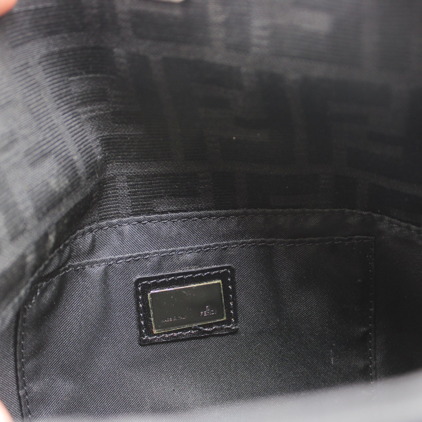 Fendi Black Zucca Canvas Shoulder Bag