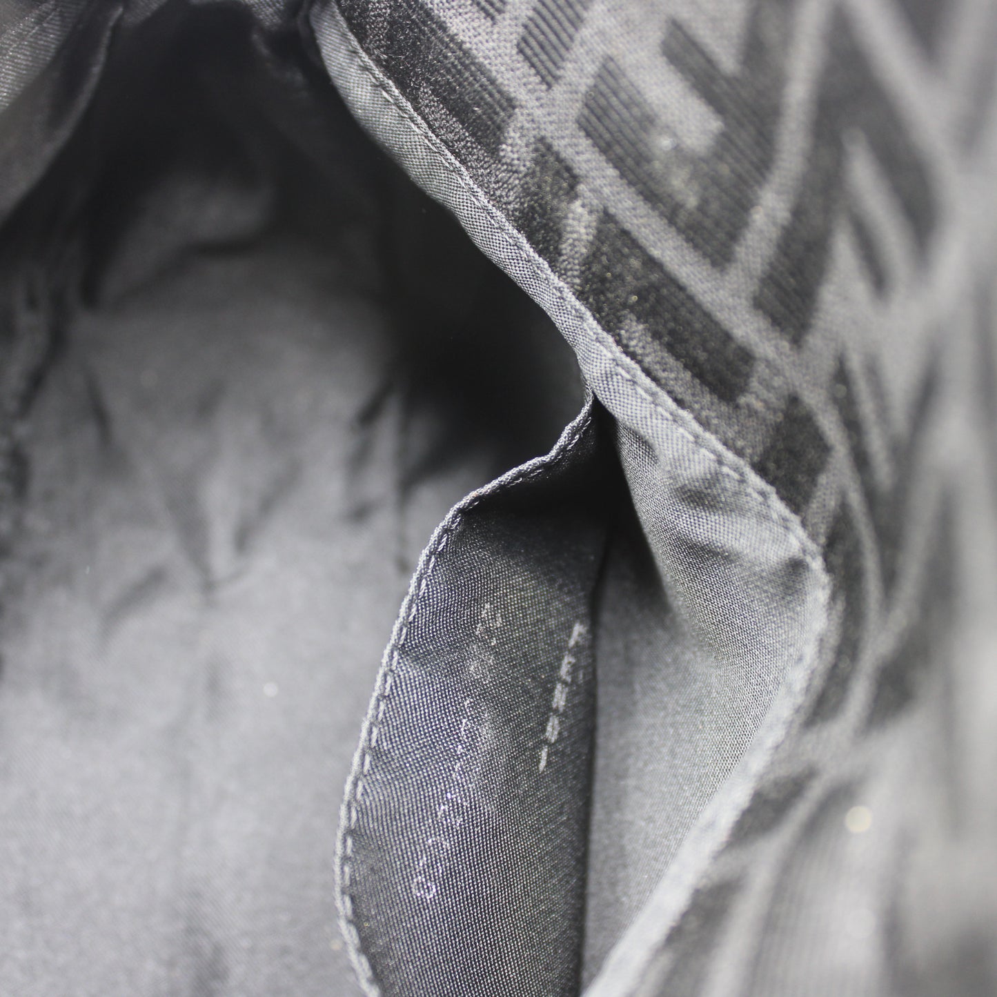 Fendi Black Zucca Canvas Shoulder Bag