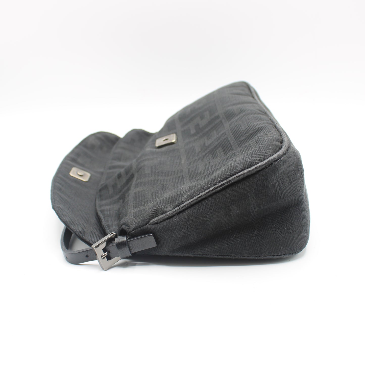 Fendi Black Zucca Canvas Shoulder Bag