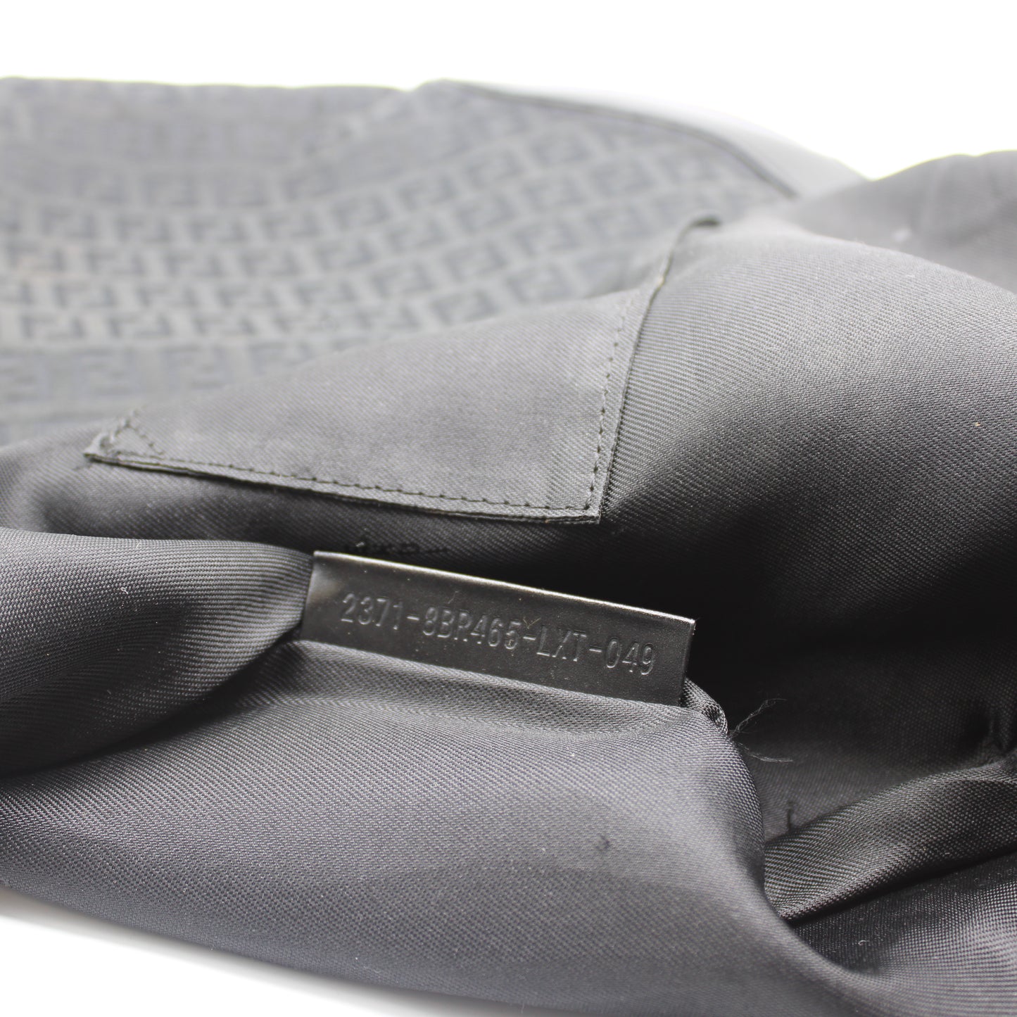 Fendi Black Zucca Canvas Leather Trim Hobo Bag With Charm