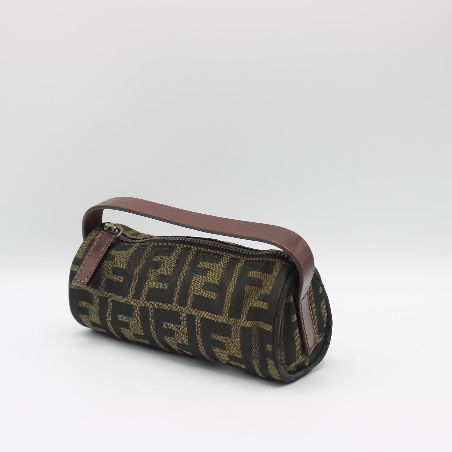 Fendi Brown Zucca Canvas Cylinder Mini Bag With Leather Handle #6