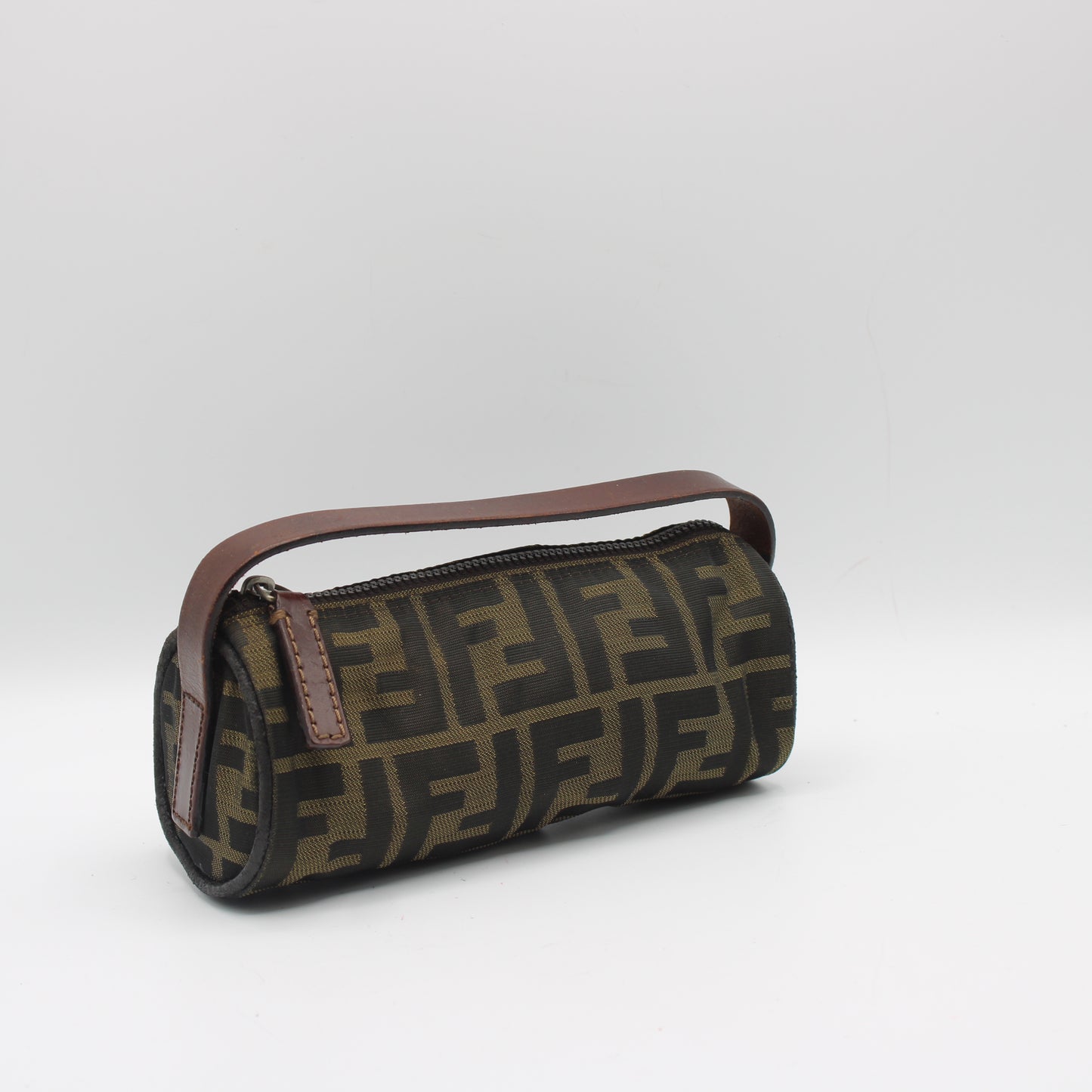 Fendi Brown Zucca Canvas Cylinder Mini Bag With Leather Handle #6