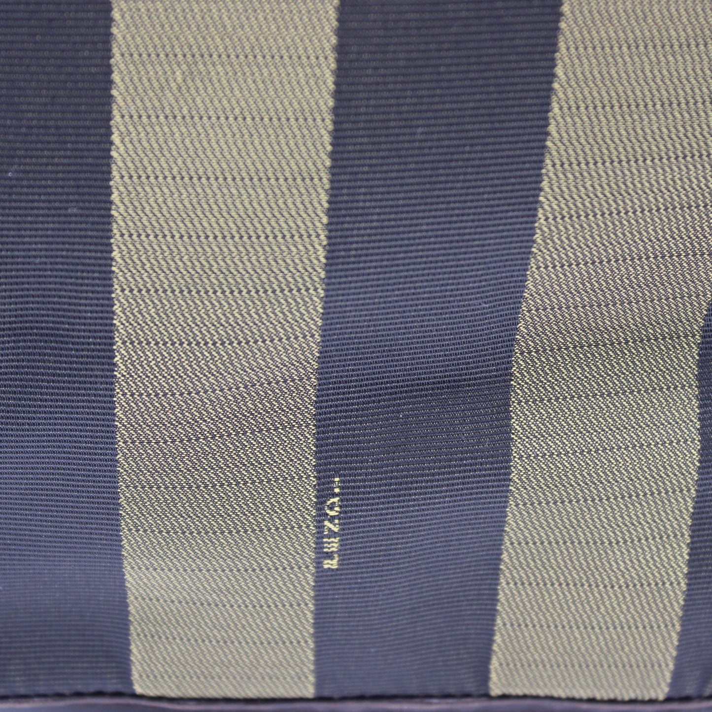 Fendi Brown And Black Pequin Stripe Canvas Leather Hobo Bag